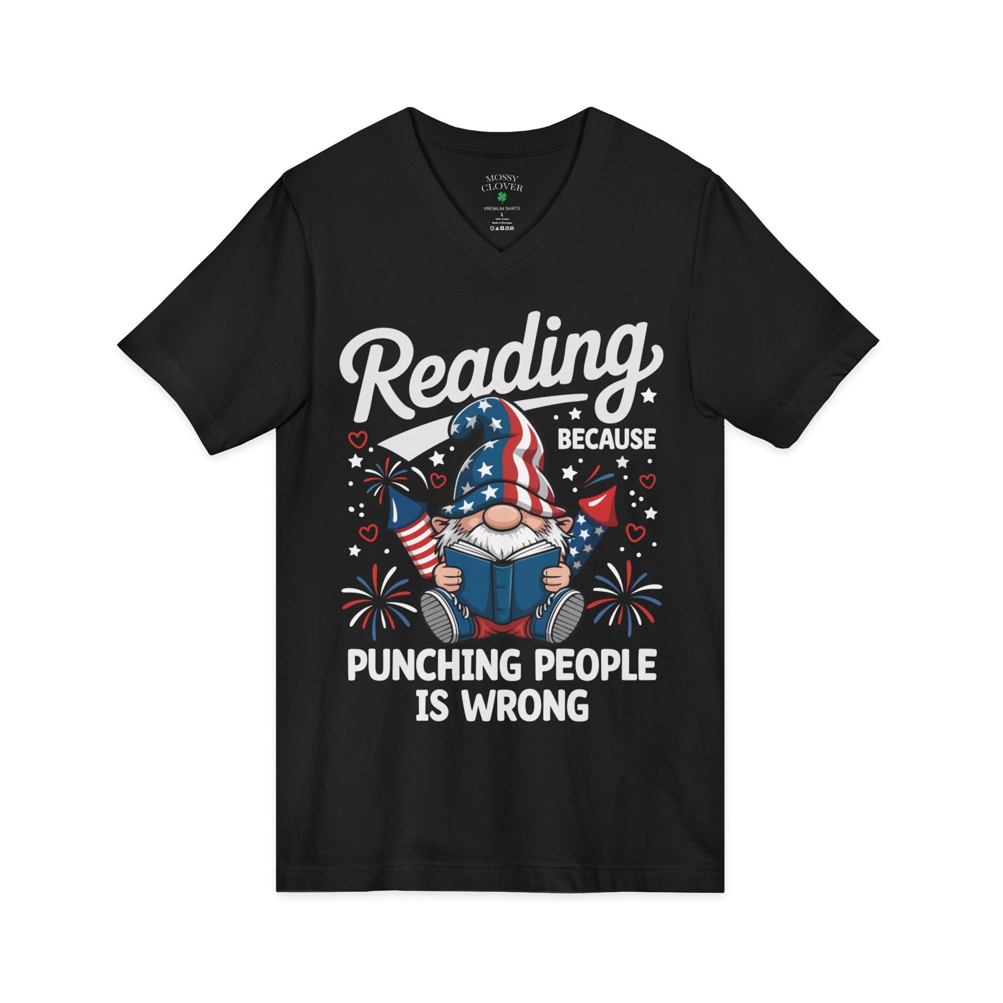 America Social Club V‑Neck Tee — Patriotic USA Flag T‑Shirt (Land of the Free)
