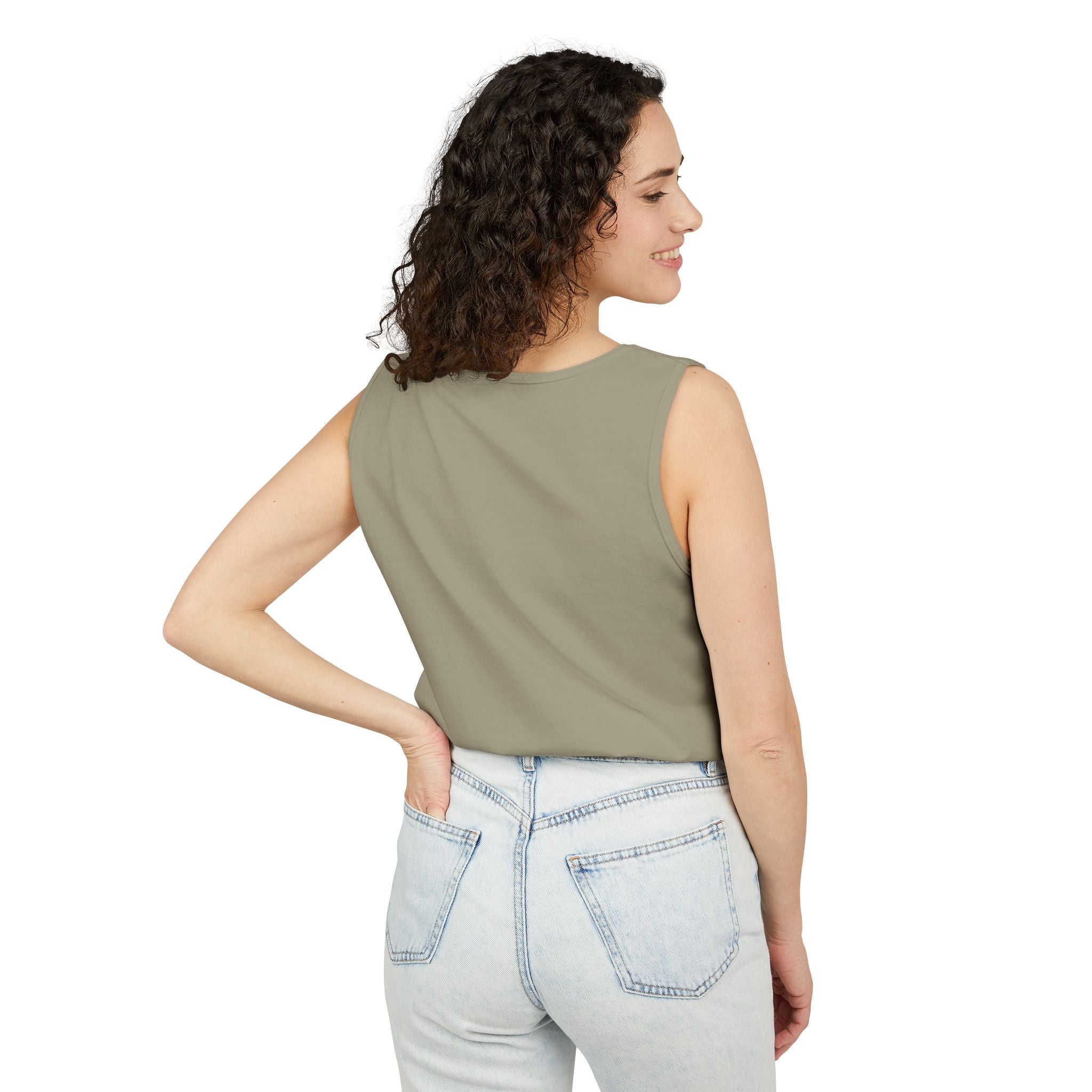 Mossy Clover Mountain Tank Top — Outdoor Nature Graphic Tank