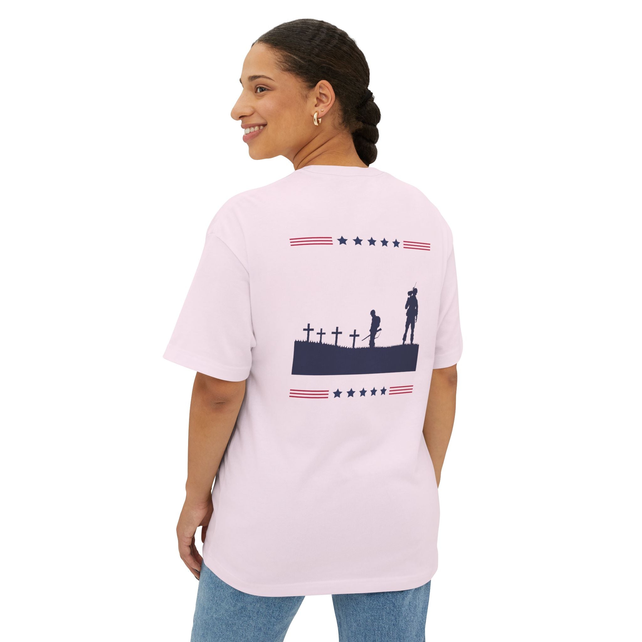 Memorial Day Tribute Tee — Veterans Cemetery Silhouette Patriotic T-Shirt