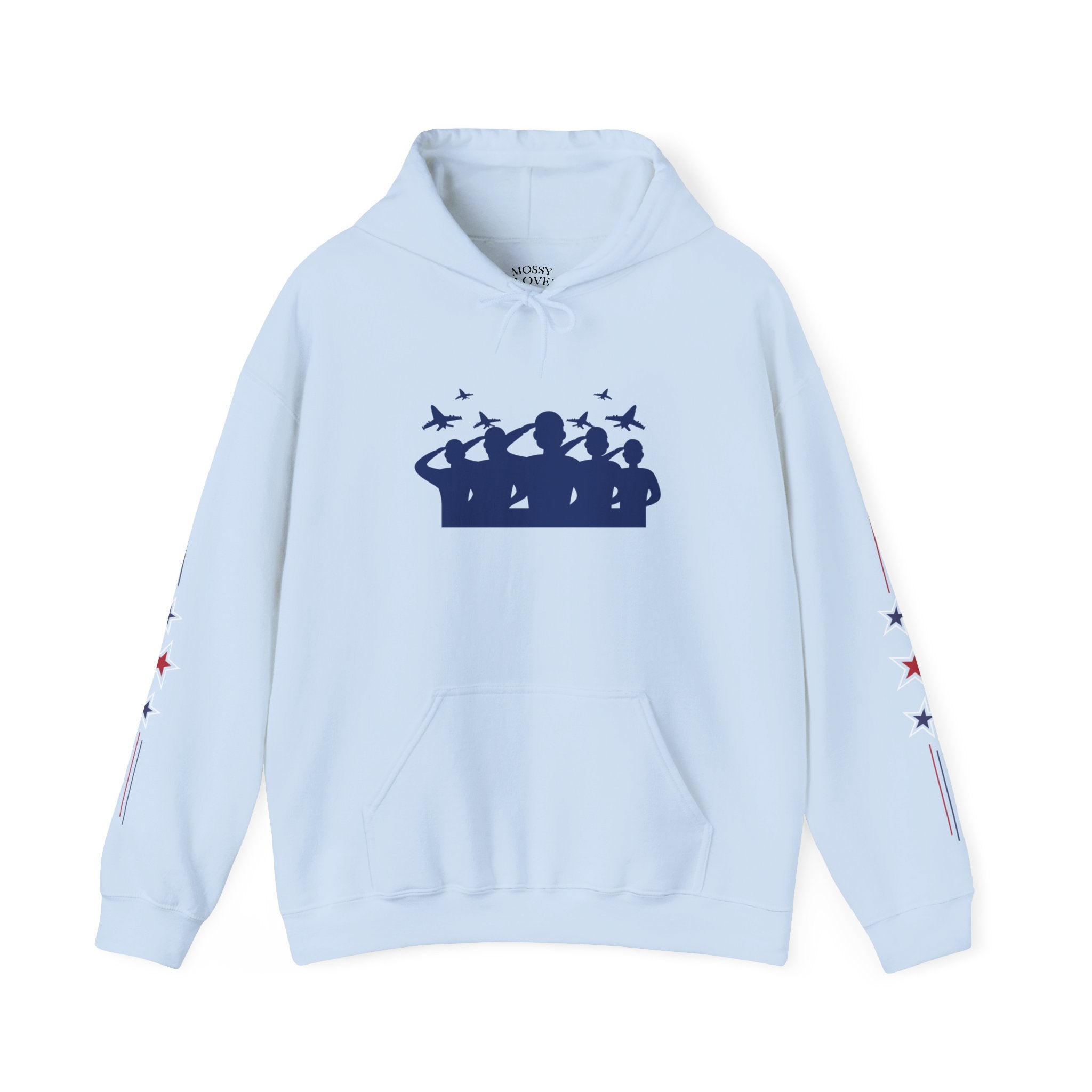 Patriotic Salute Hoodie – Military Family Stars Pullover