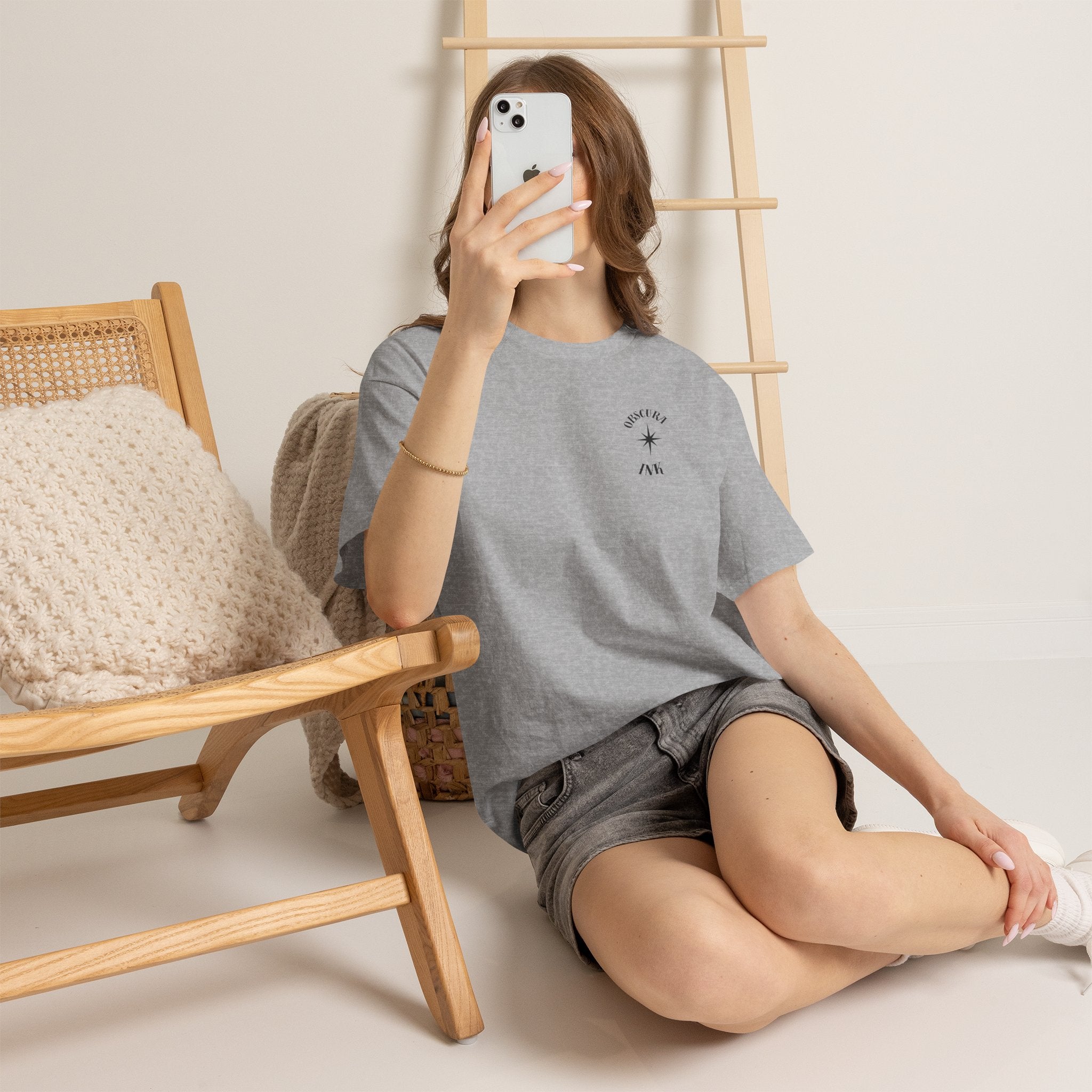 Skull Hourglass Tee — Gothic Skull Backprint Graphic T-Shirt