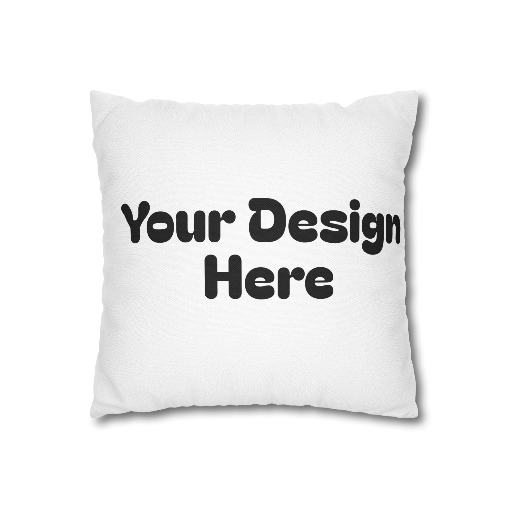 Personalizable Decorative Square Pillow Cover