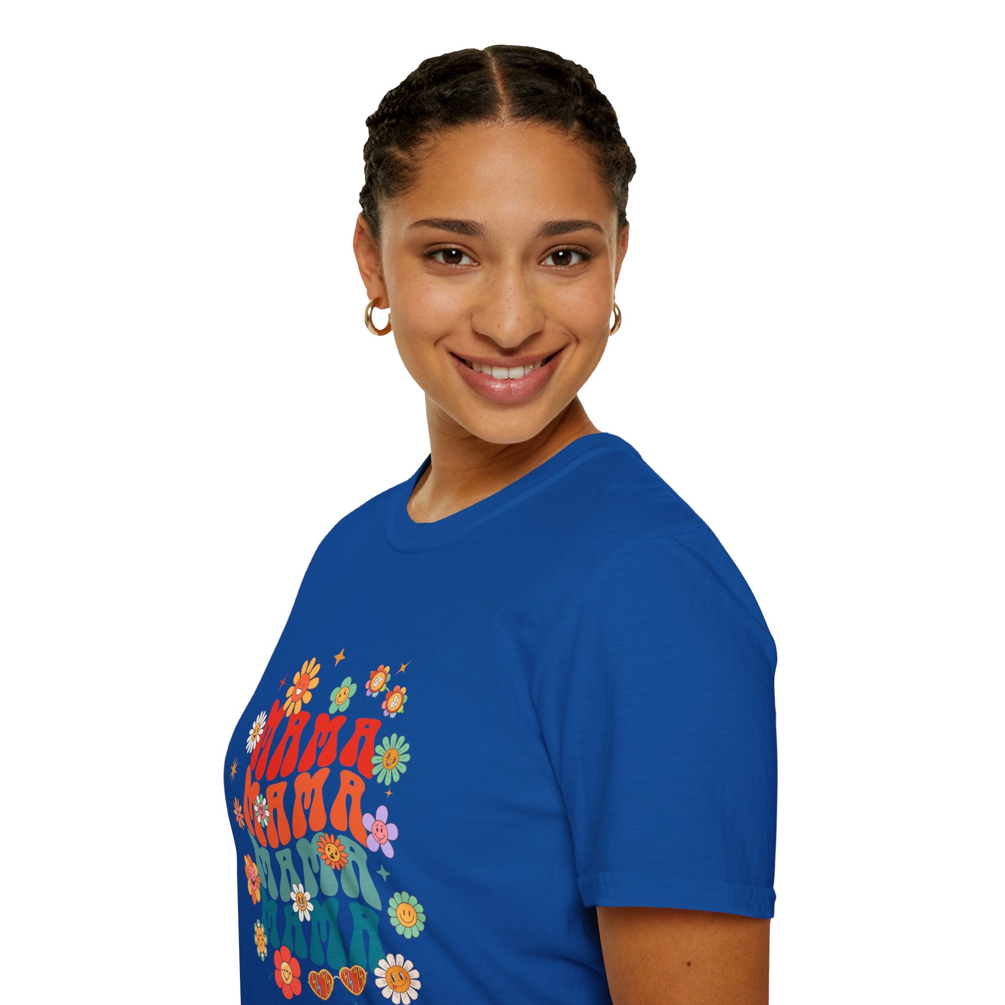 Mama Retro Floral Tee — Vintage 70s-Inspired Mother's Day T-Shirt