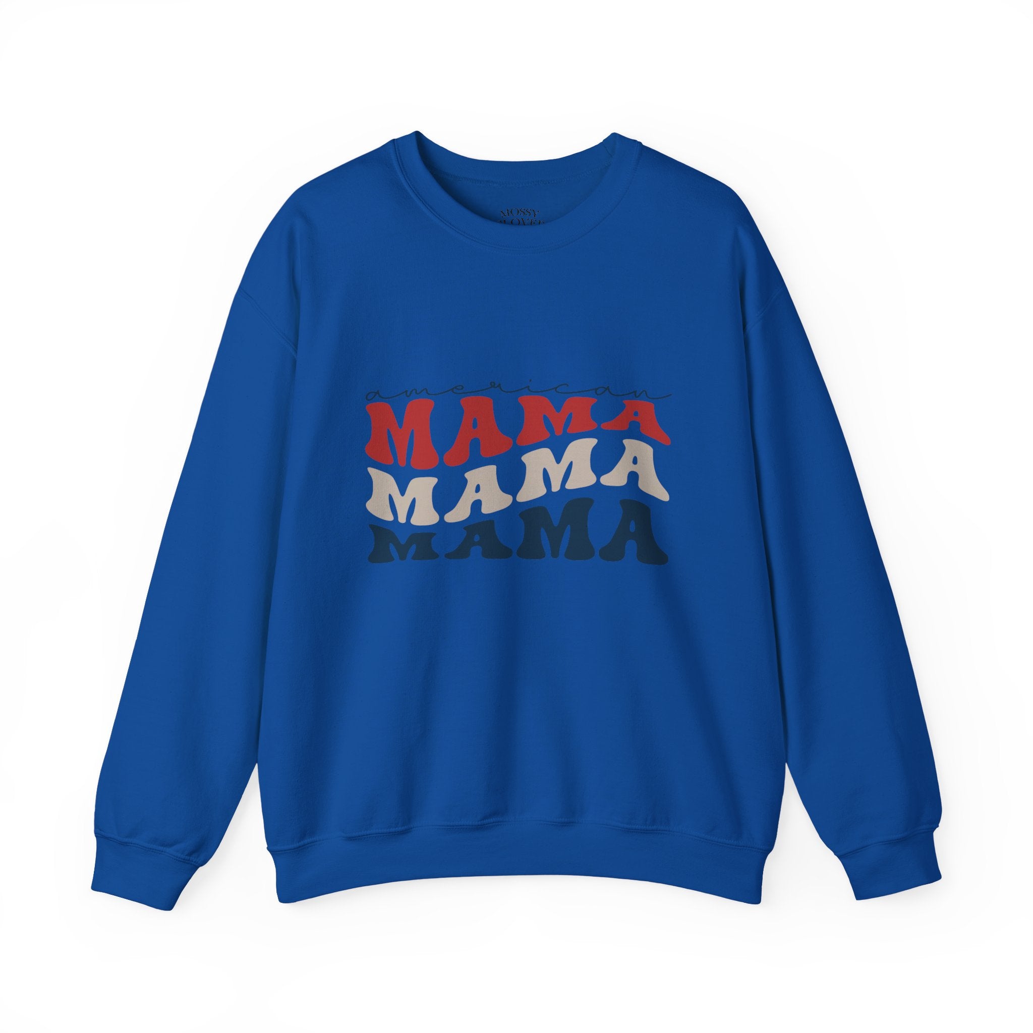 Mama Crewneck Sweatshirt — Vintage American Mama Graphic Pullover