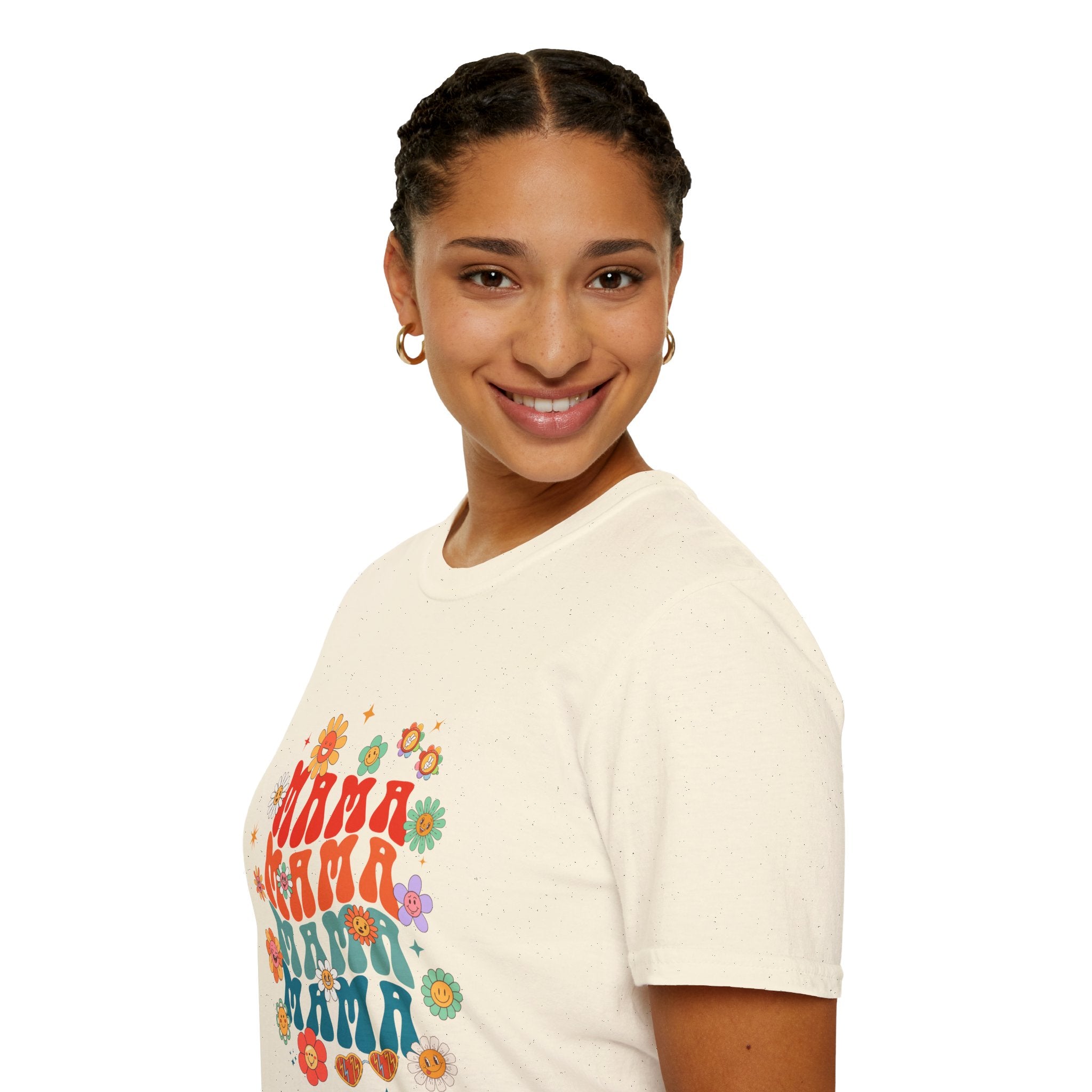 Mama Retro Floral Tee — Vintage 70s-Inspired Mother's Day T-Shirt