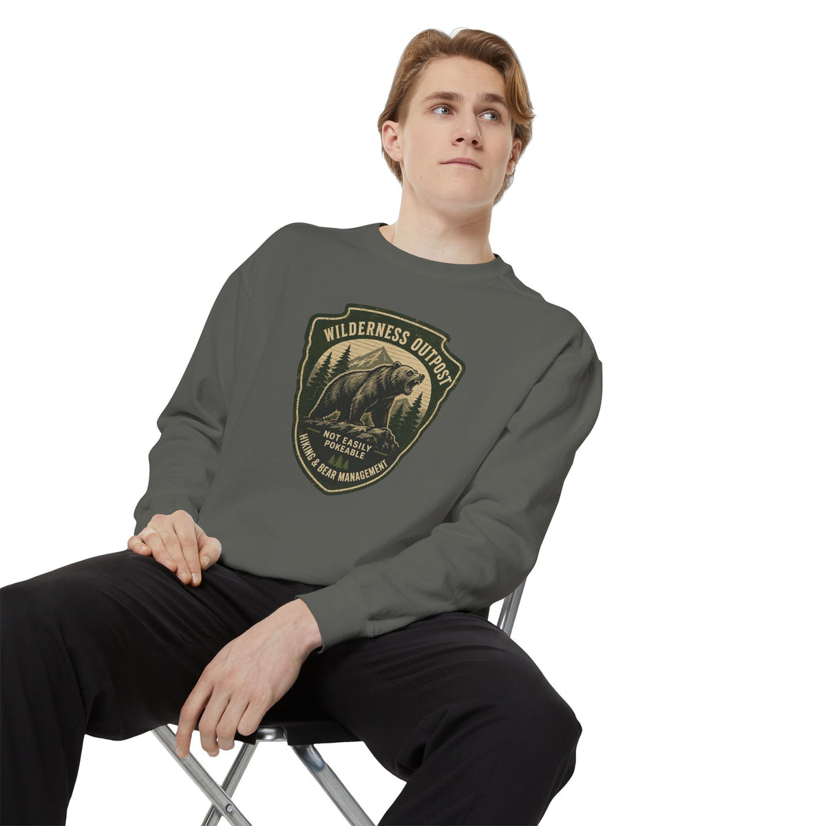 Wilderness Outfitters Bear Patch Sweatshirt — Outdoor Camping Crewneck