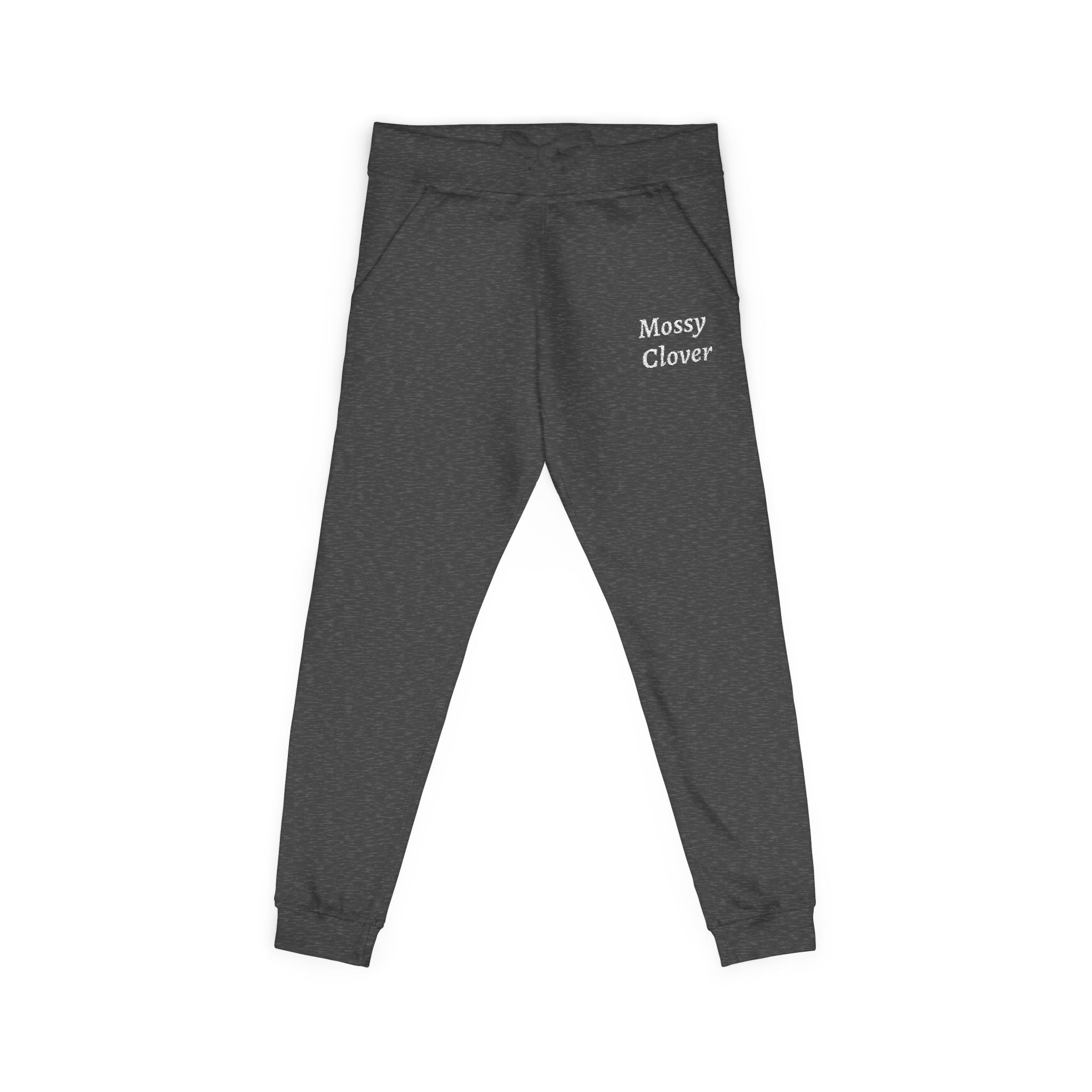 Embroidered 'Mossy Clover'  Fleece Sweatpants —Joggers
