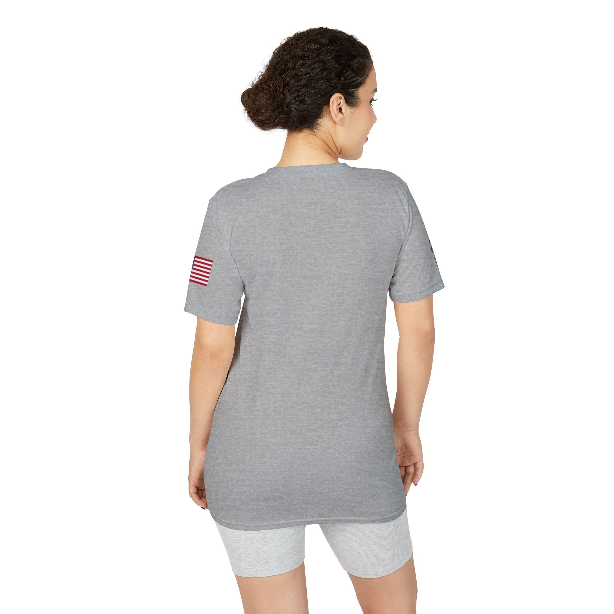 Patriotic T-Shirt — "Land of the Free, Home of the Brave" USA Flag Tee