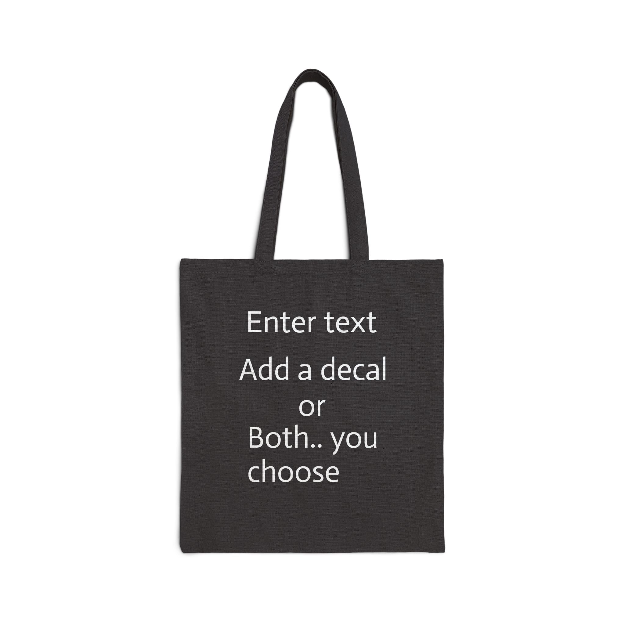 Canvas Tote Bag — Customizable Natural Cotton Tote (Add Text or Decal)