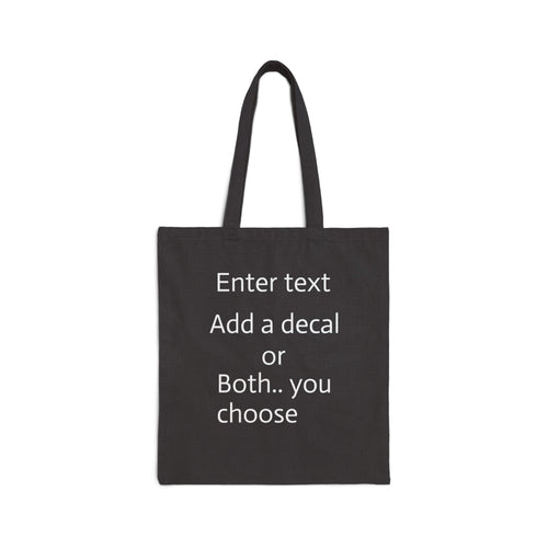 Canvas Tote Bag — Customizable Natural Cotton Tote (Add Text or Decal)