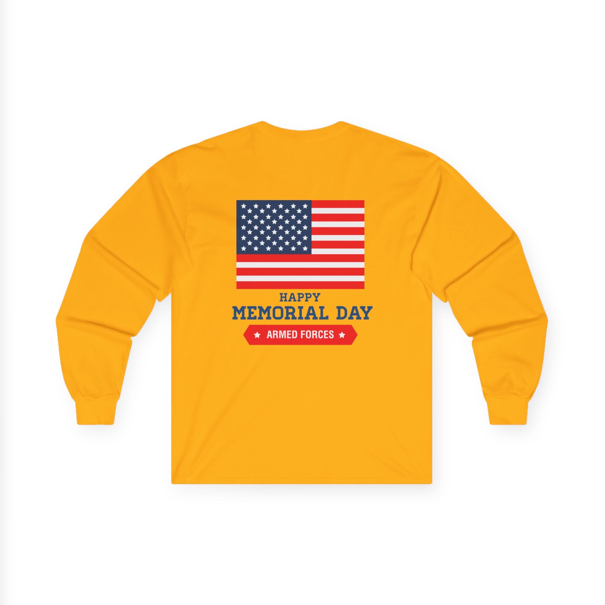 Memorial Day Long Sleeve Tee – "Always Remember" American Flag Tribute