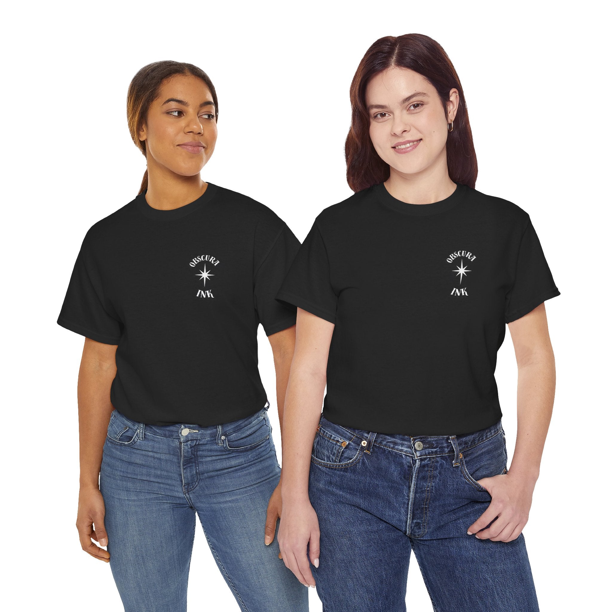 Skull Hourglass Tee — Gothic Skull Backprint Graphic T-Shirt