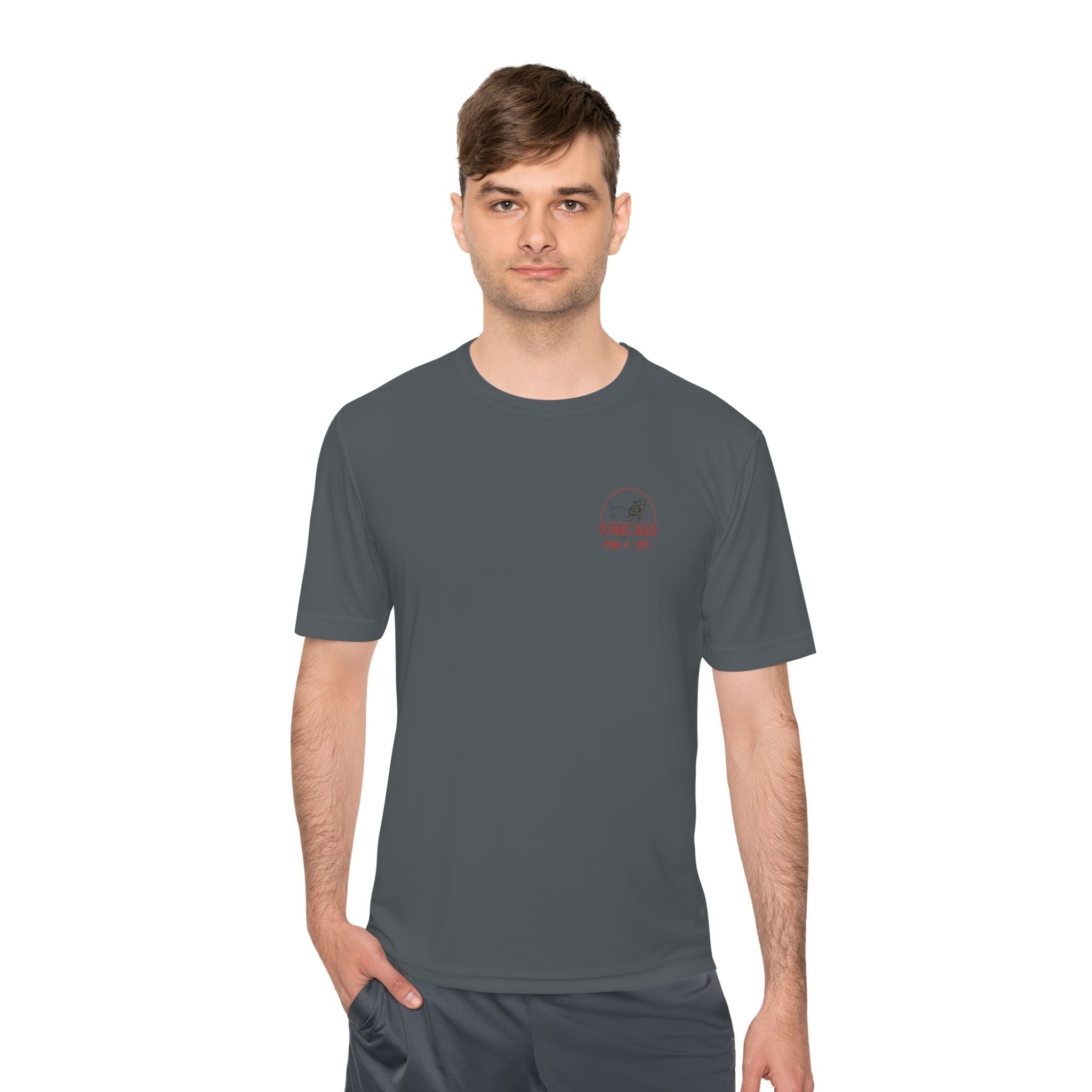Fishing Tee — "Flying Bass" Fish & Life Moisture‑Wicking Shirt