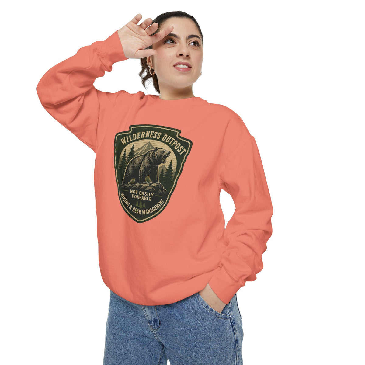 Wilderness Outfitters Bear Patch Sweatshirt — Outdoor Camping Crewneck