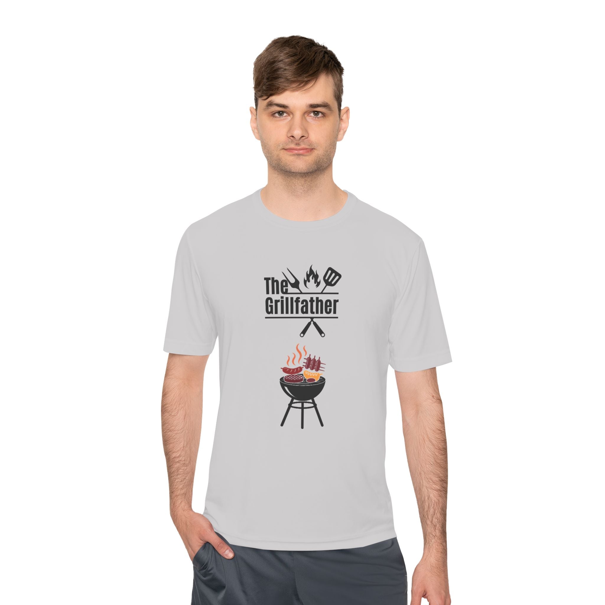 Grillfather BBQ Tee — 'The Grillfather' Moisture-Wicking Grillmaster Shirt