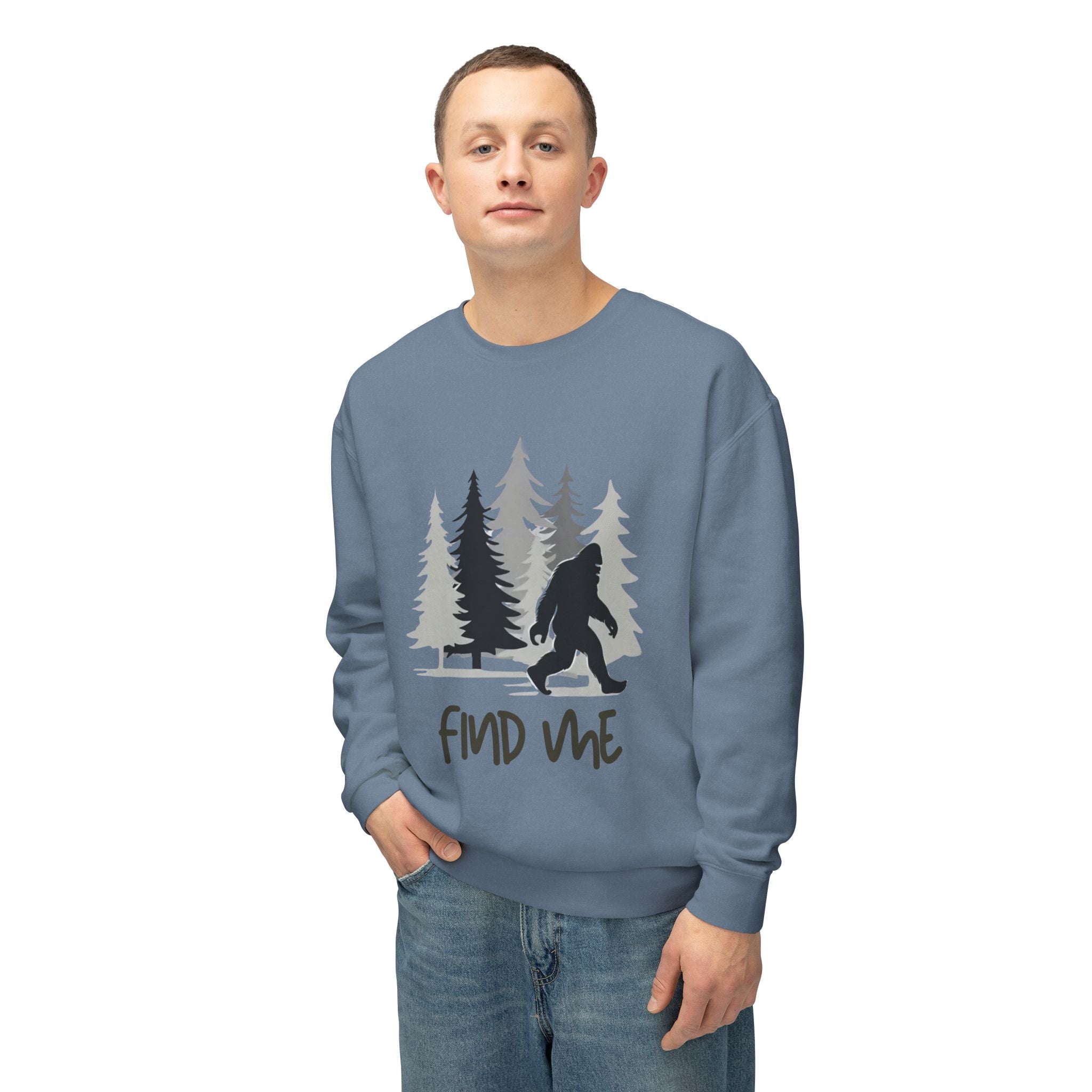 Find Me Sweatshirt — Bigfoot Sasquatch Graphic Crewneck