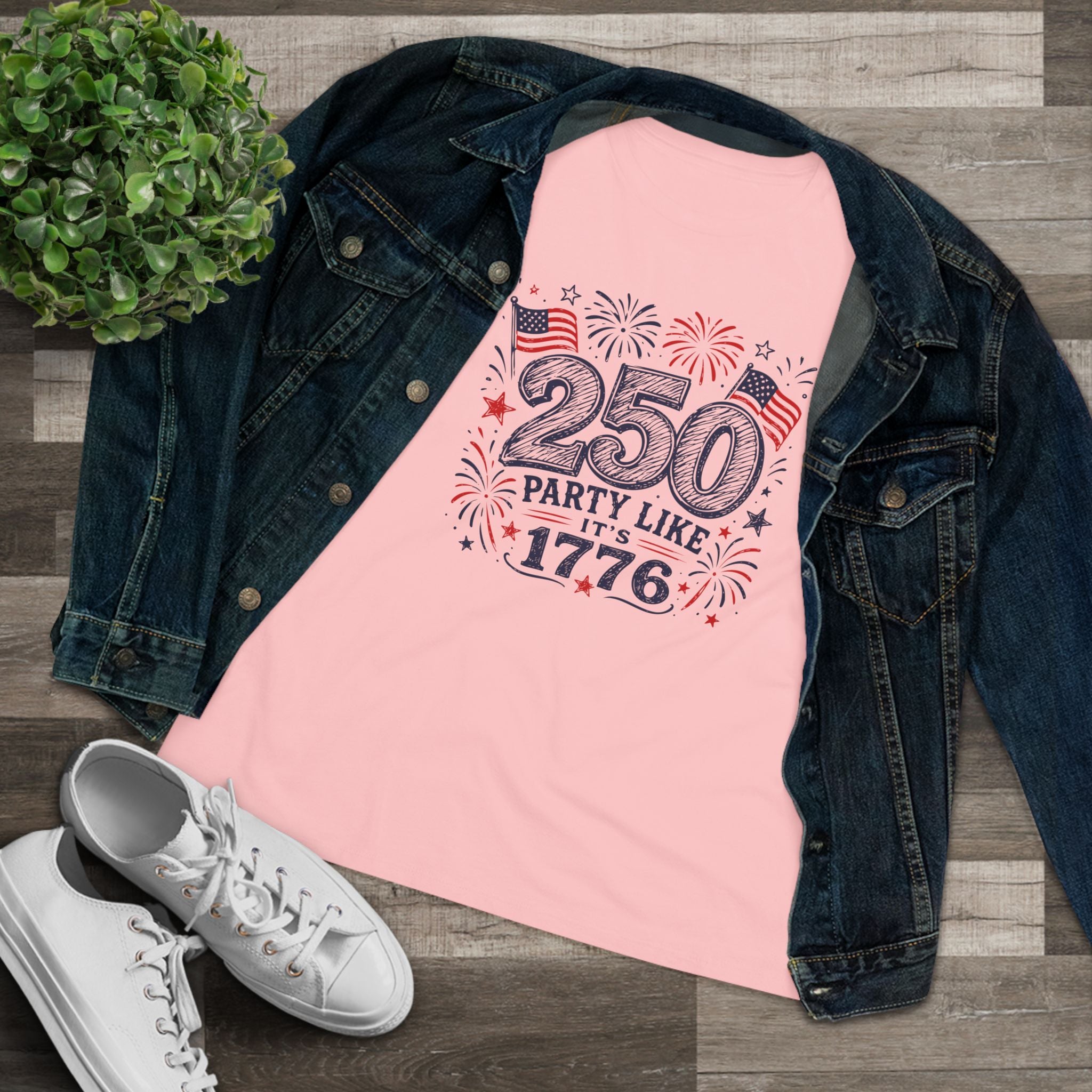 250 Party Like It's 1776 Women's Tee - 4th of July Patriotic Shirt