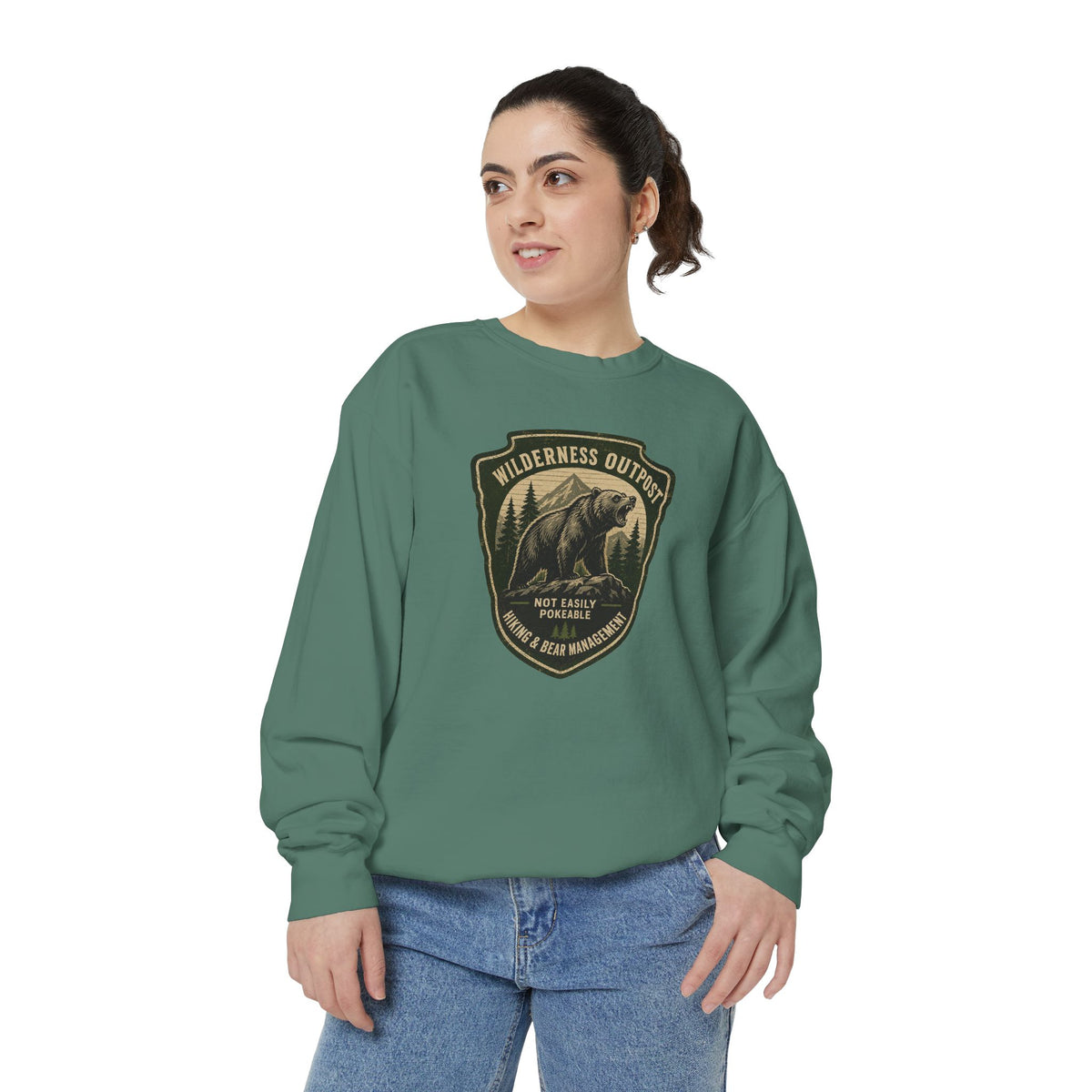 Wilderness Outfitters Bear Patch Sweatshirt — Outdoor Camping Crewneck