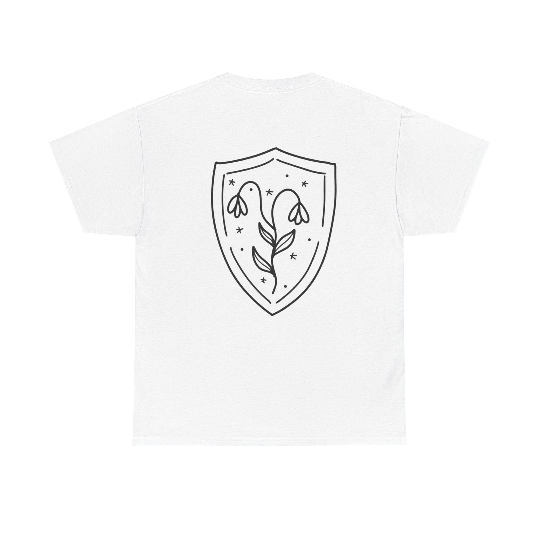 Shield Floral Tee — Obscura Ink Graphic T‑Shirt