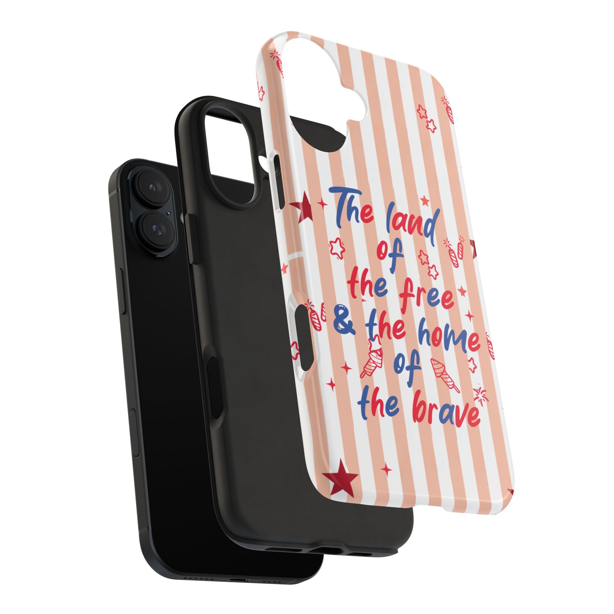 Patriotic Tough Phone Case — “The land of the free & the home of the brave”