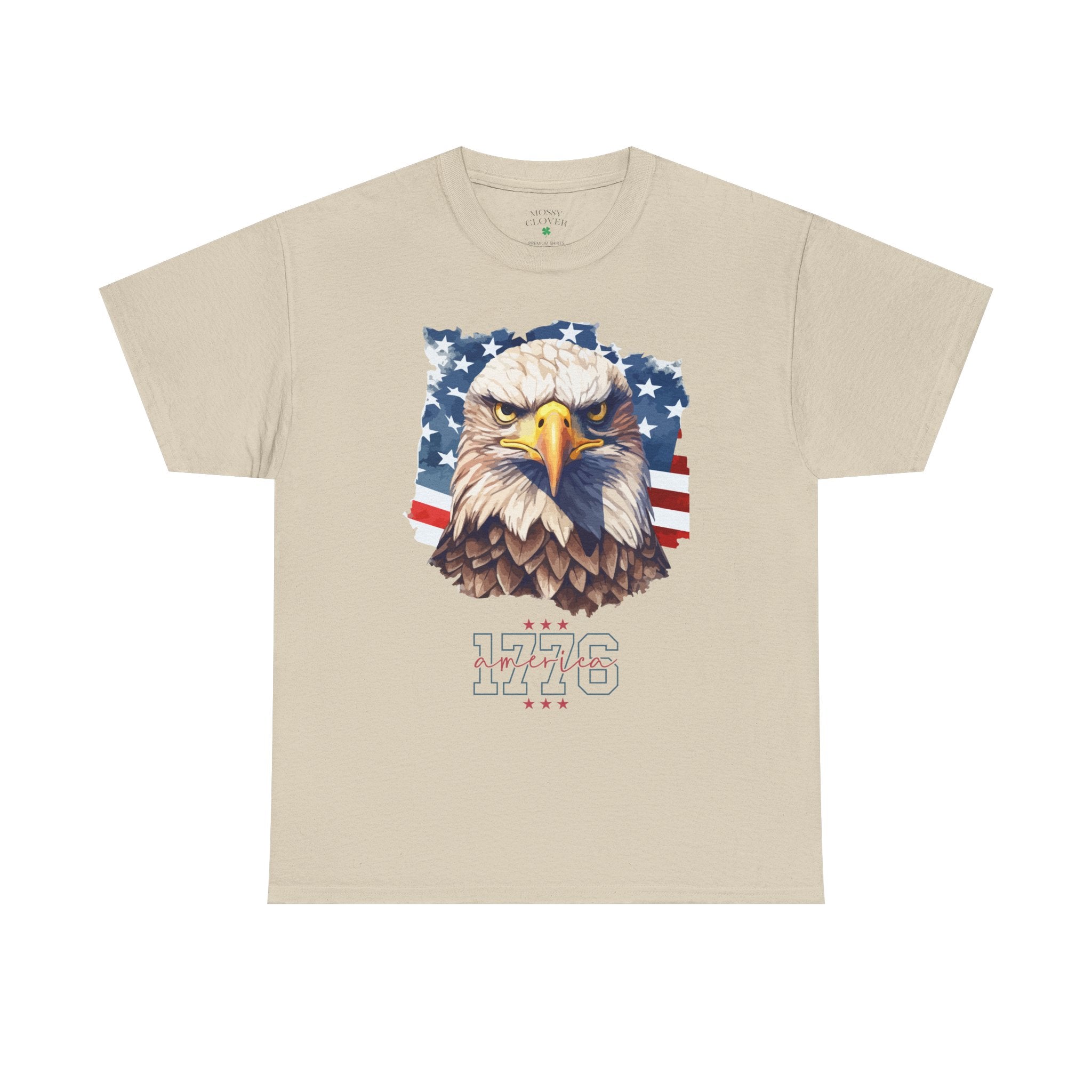 Patriotic Eagle T-Shirt - '1776' American Flag Graphic Tee
