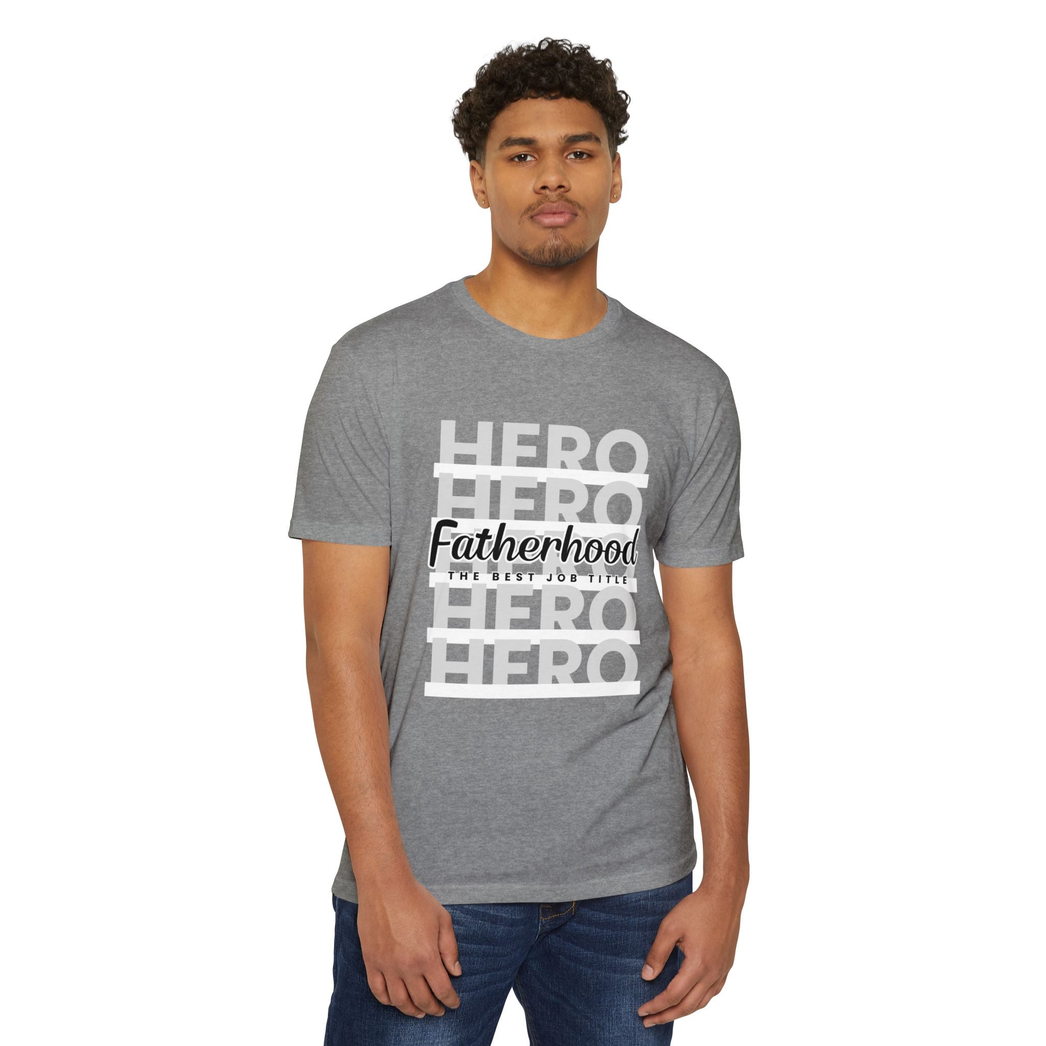 Fatherhood Hero T-Shirt — "Fatherhood: The Ultimate Title" Graphic Tee