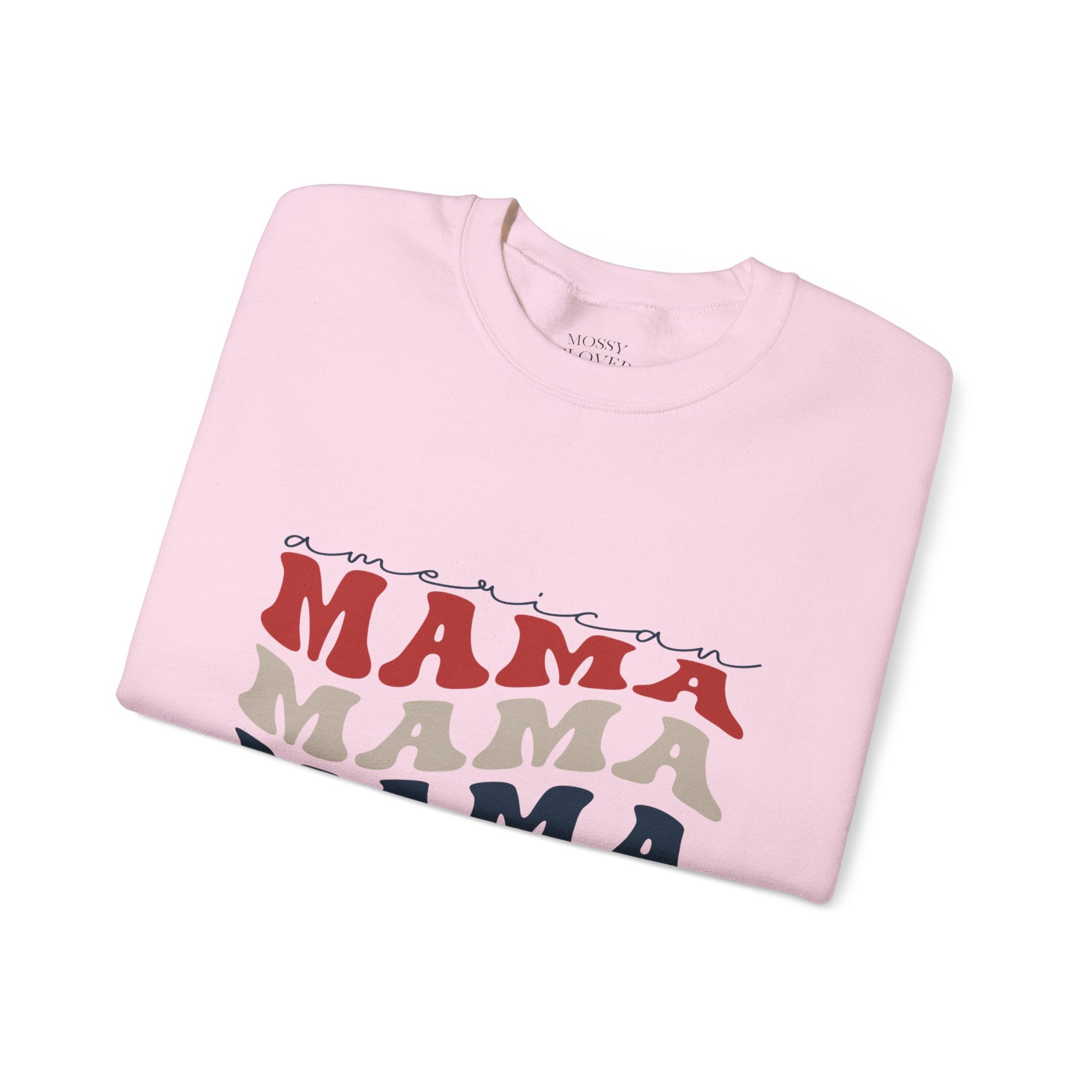 Mama Crewneck Sweatshirt — Vintage American Mama Graphic Pullover