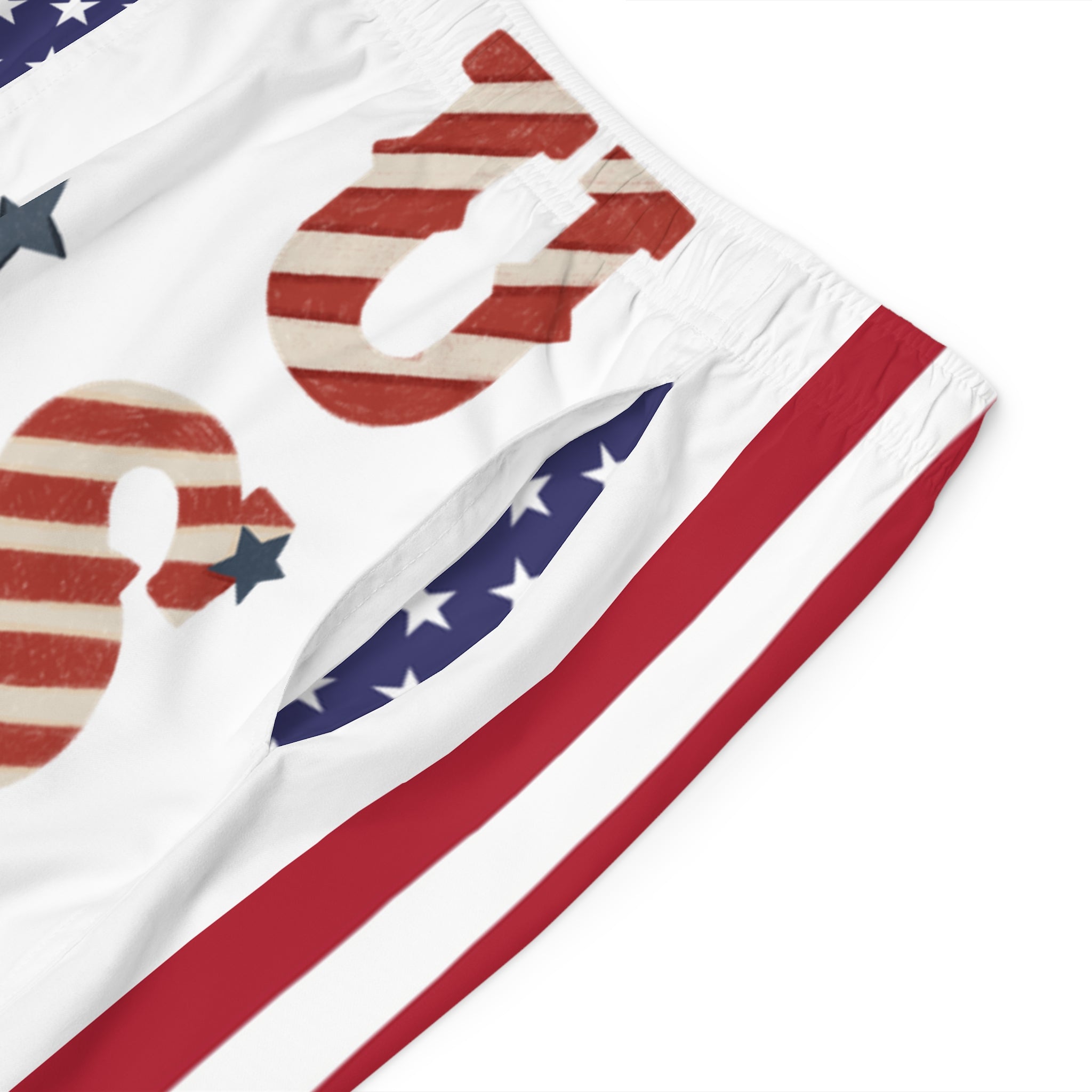 American Flag USA Board Shorts – Patriotic Stars & Stripes Swim Trunks