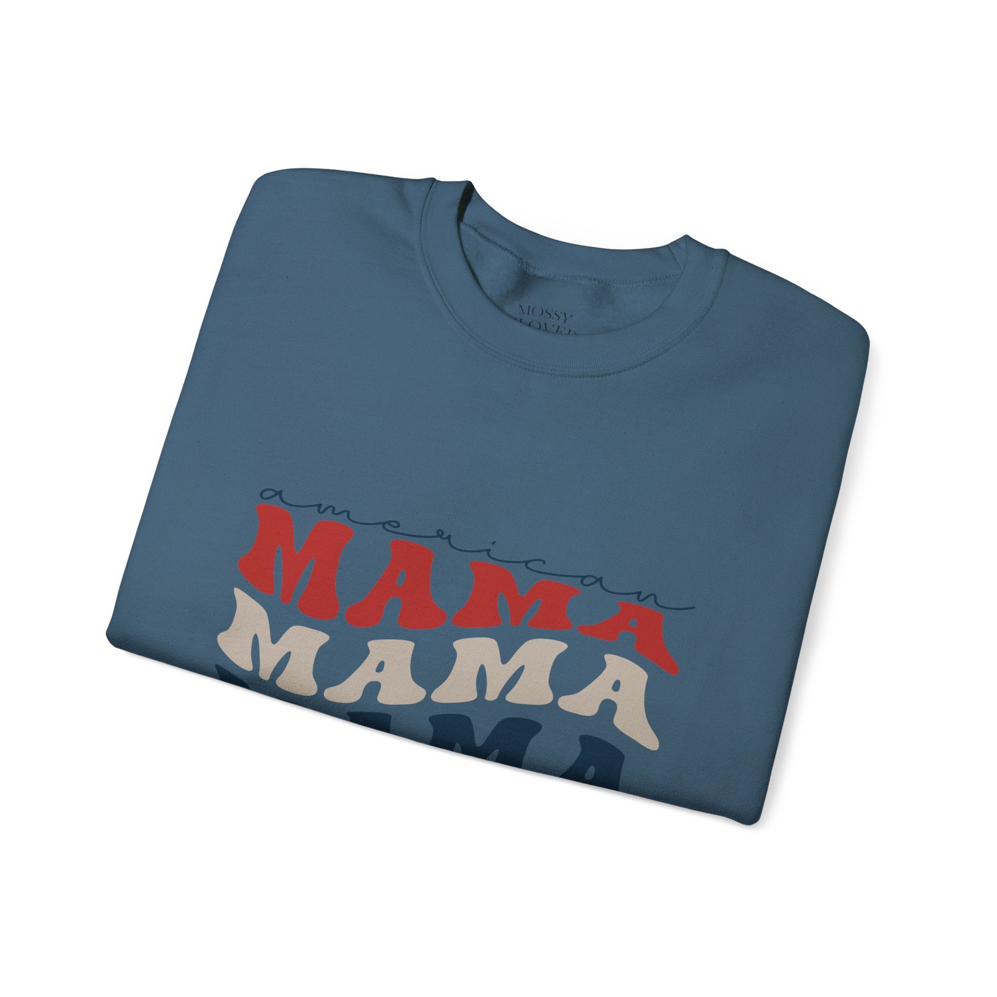 Mama Crewneck Sweatshirt — Vintage American Mama Graphic Pullover