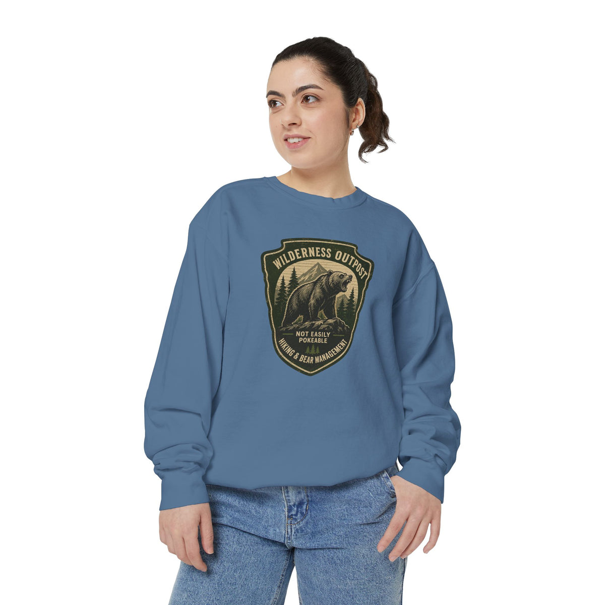Wilderness Outfitters Bear Patch Sweatshirt — Outdoor Camping Crewneck