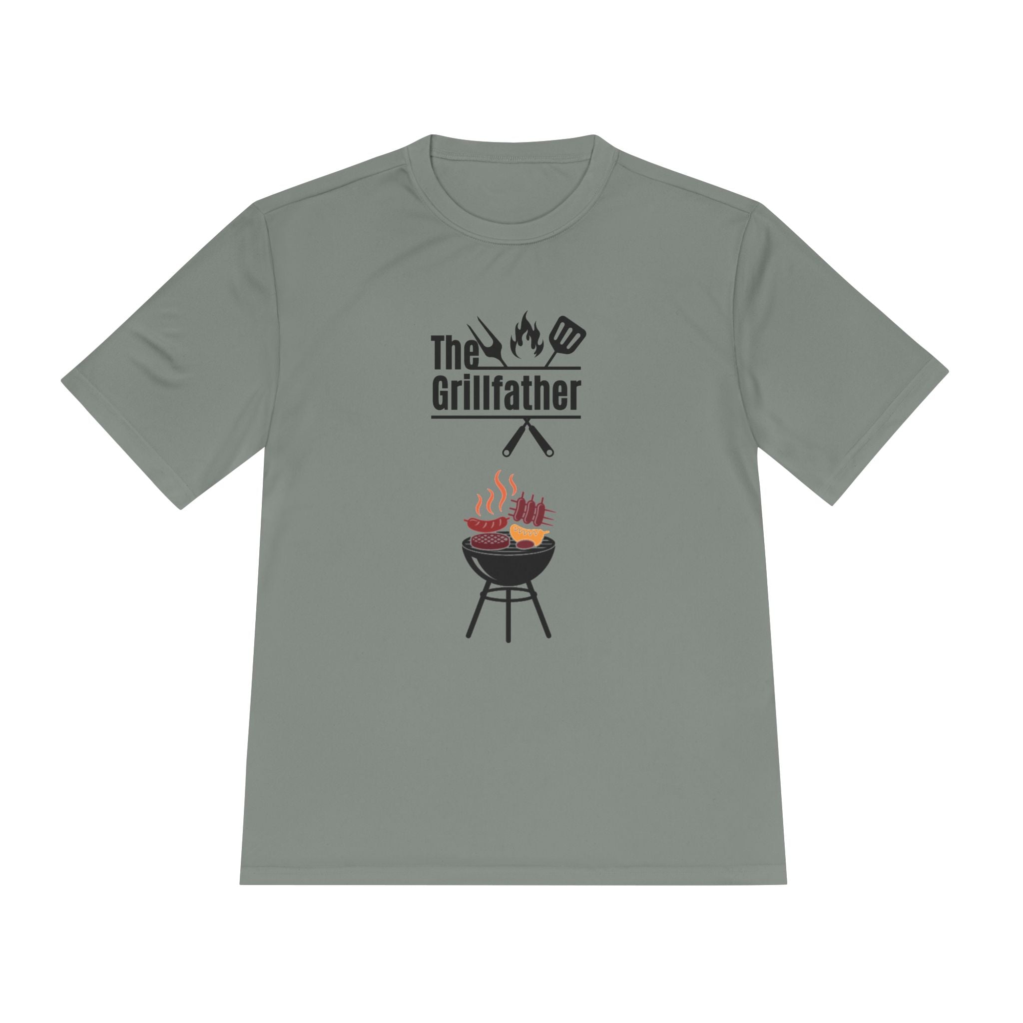 Grillfather BBQ Tee — 'The Grillfather' Moisture-Wicking Grillmaster Shirt