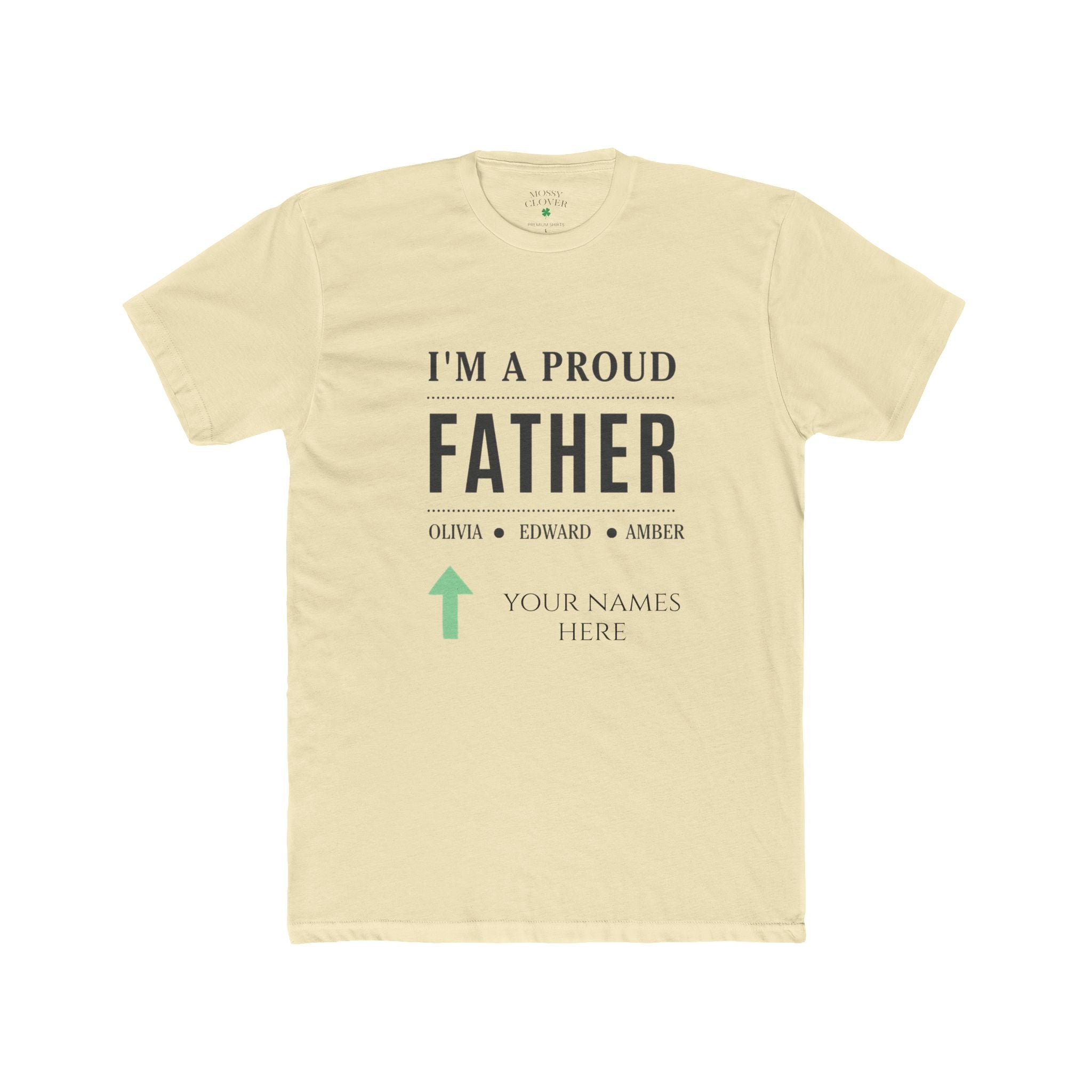 I’m a Proud Father T‑Shirt – Personalized Kids’ Names Tee ~ Custom