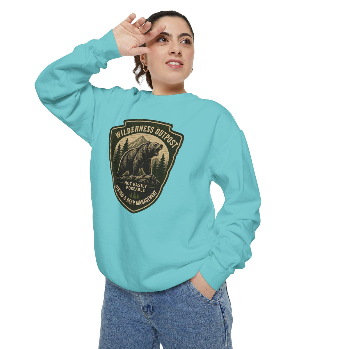 Wilderness Outfitters Bear Patch Sweatshirt — Outdoor Camping Crewneck
