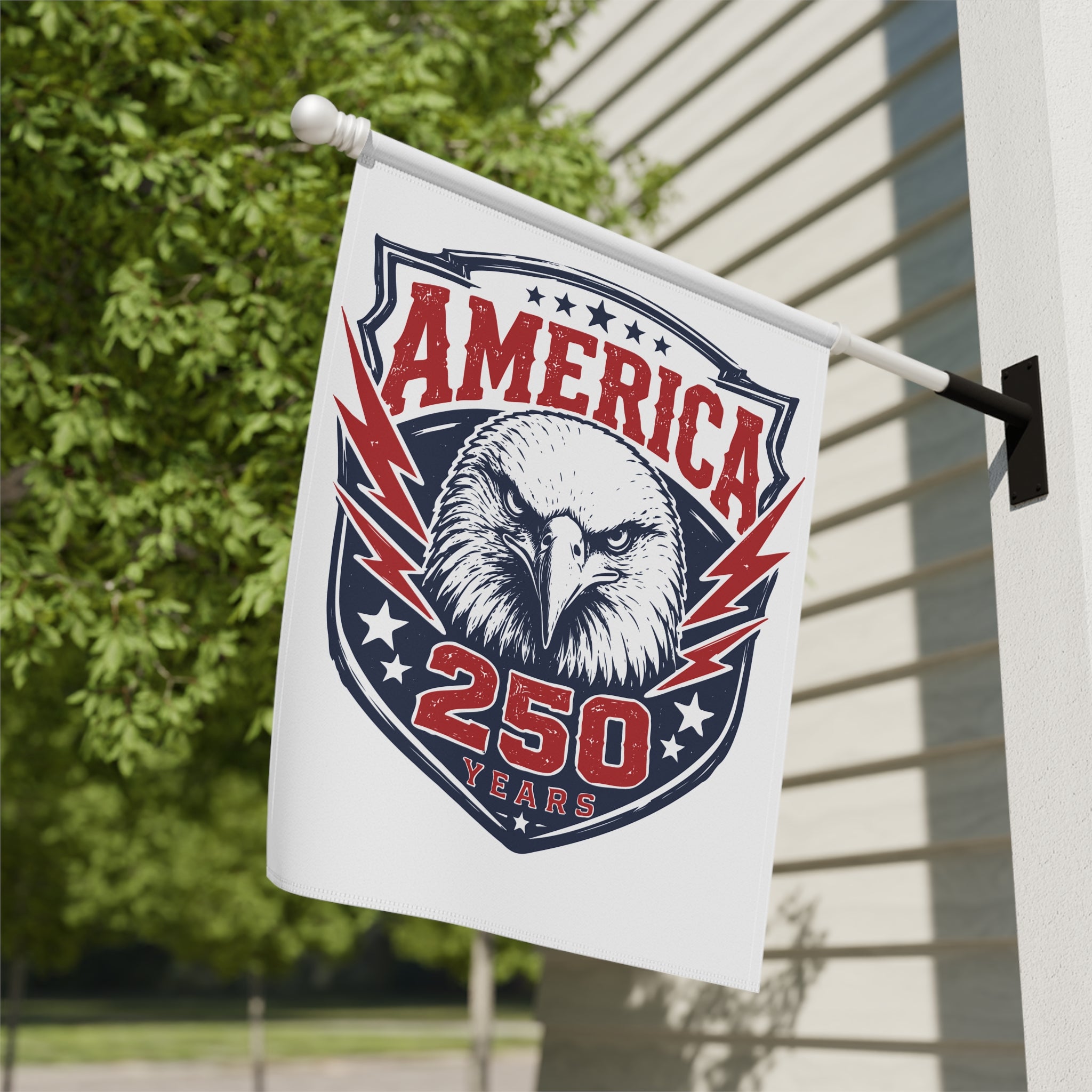 America 250 Eagle Garden Flag - Patriotic 250 Years Outdoor House Banner