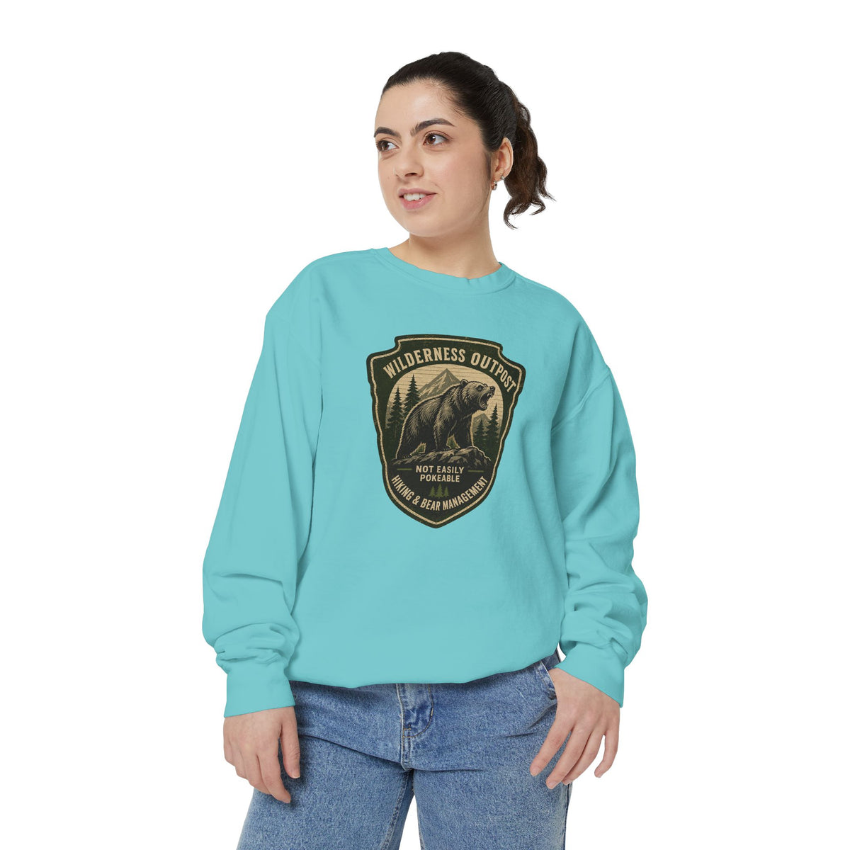 Wilderness Outfitters Bear Patch Sweatshirt — Outdoor Camping Crewneck