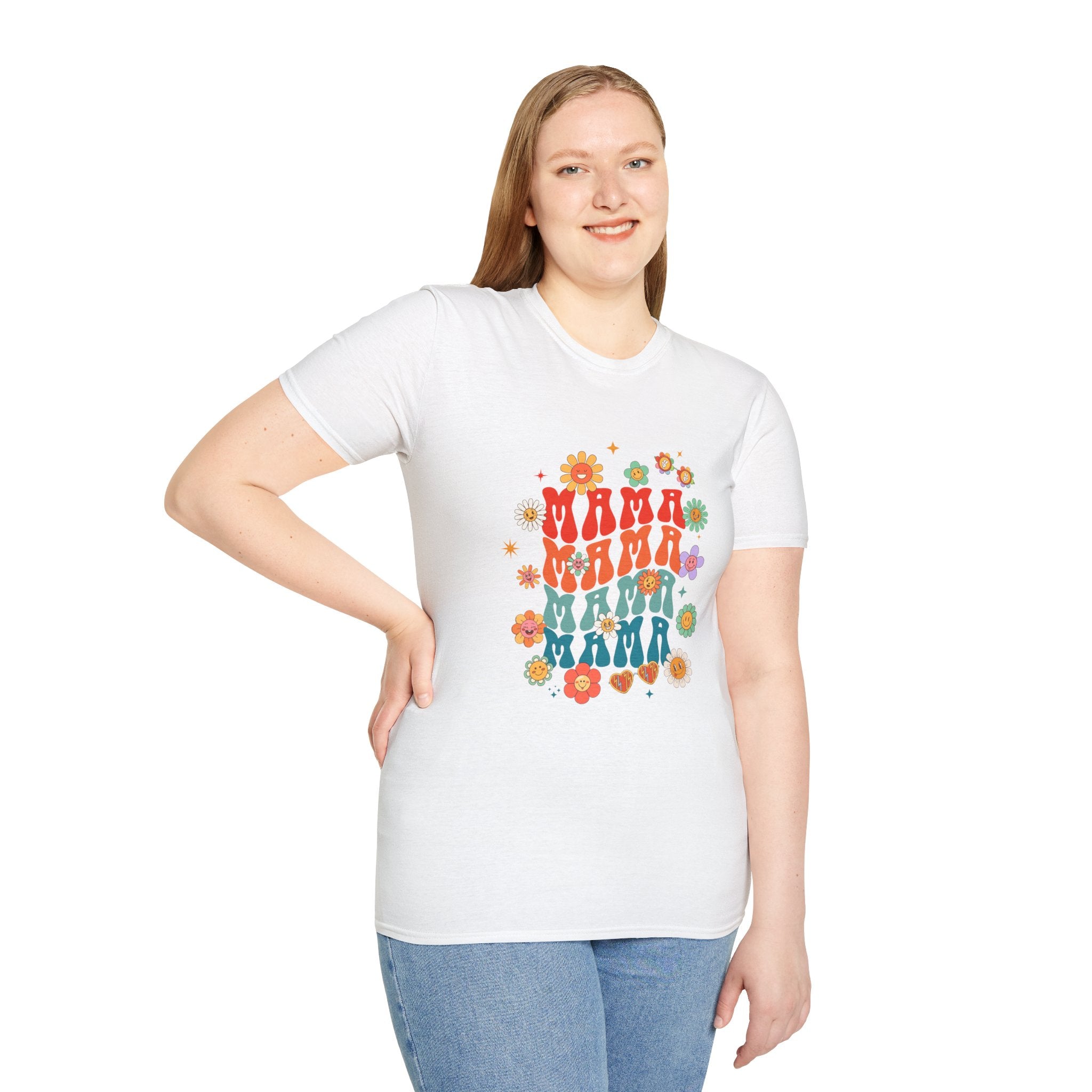 Mama Retro Floral Tee — Vintage 70s-Inspired Mother's Day T-Shirt