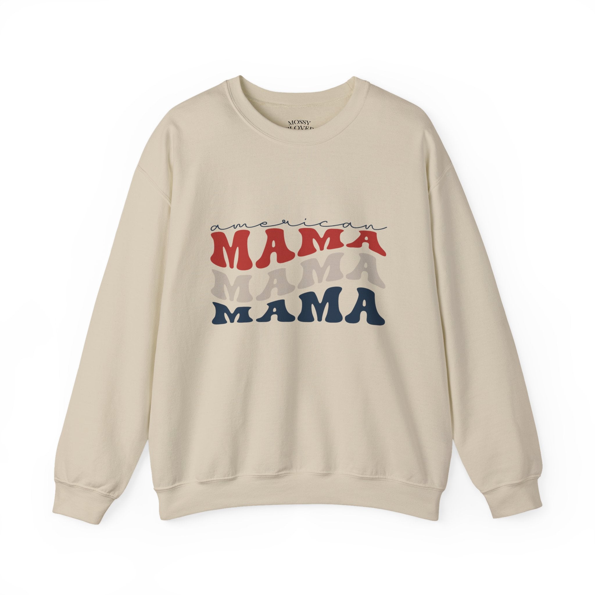 Mama Crewneck Sweatshirt — Vintage American Mama Graphic Pullover
