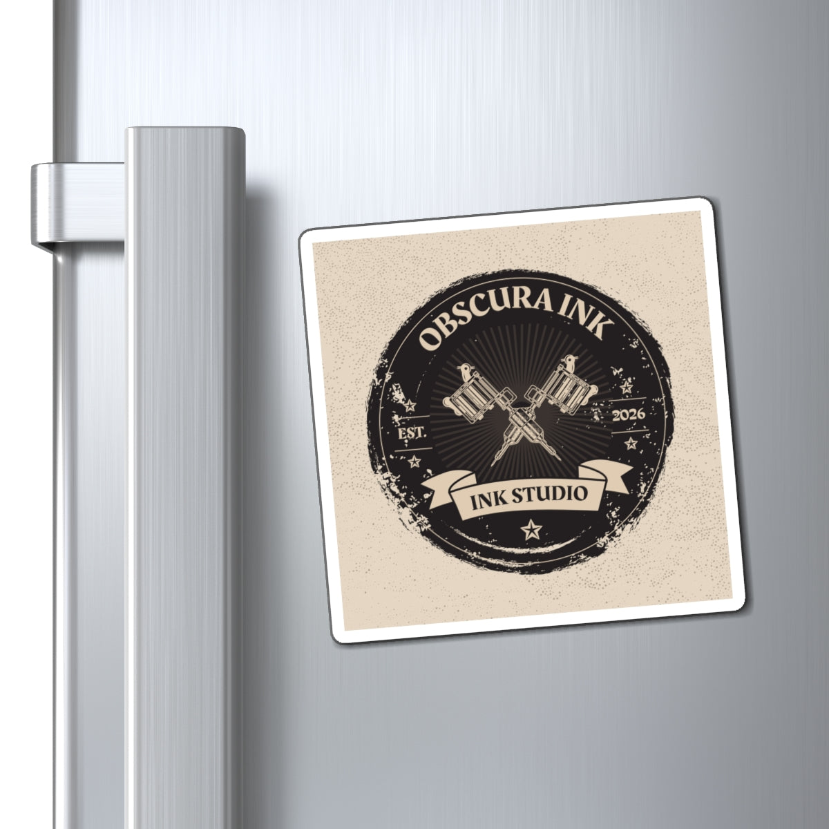 Ink Studio Magnet — Obscura Ink Vintage Tattoo Refrigerator Magnet