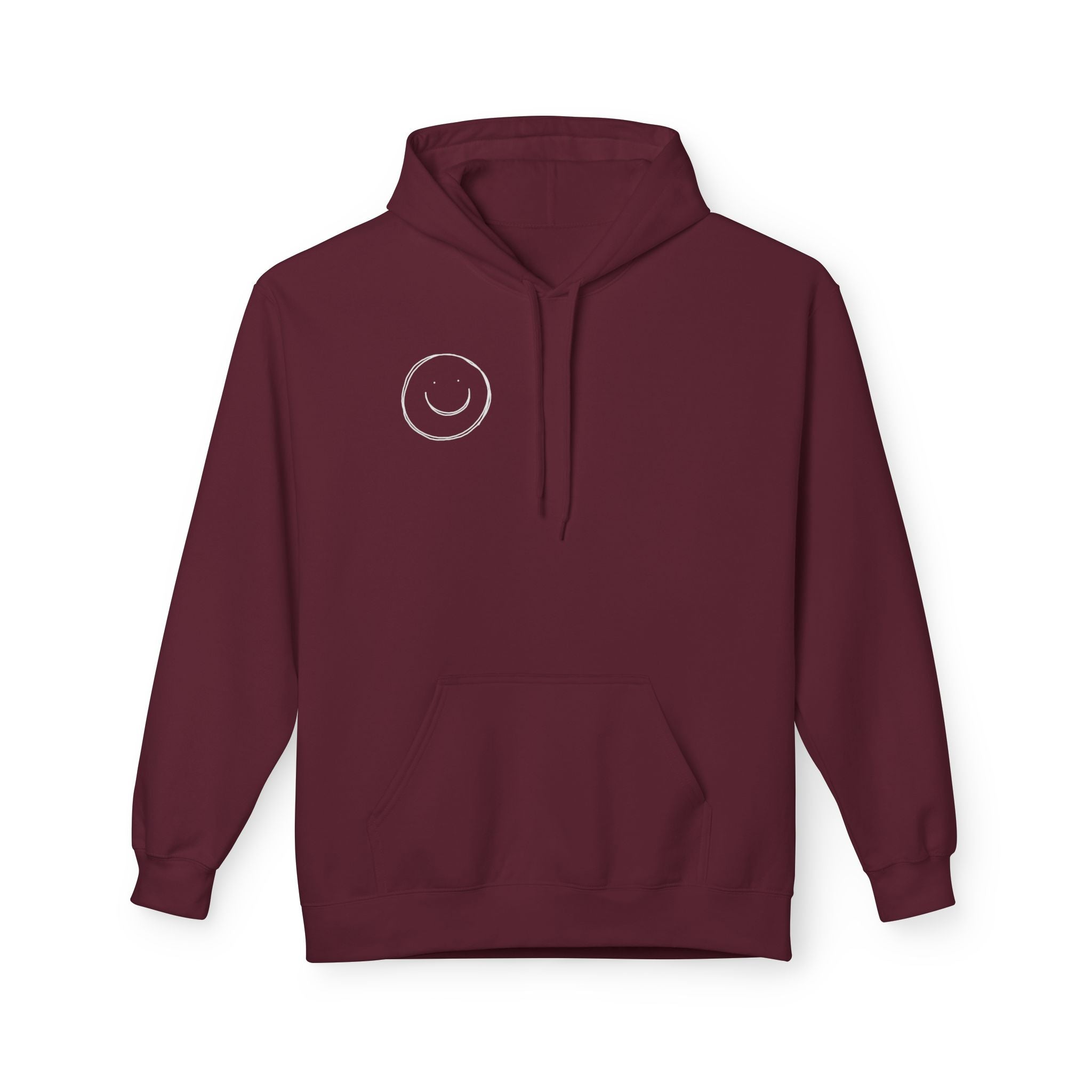 Minimalist Smiley Face  Hoodie — Small Chest Graphic