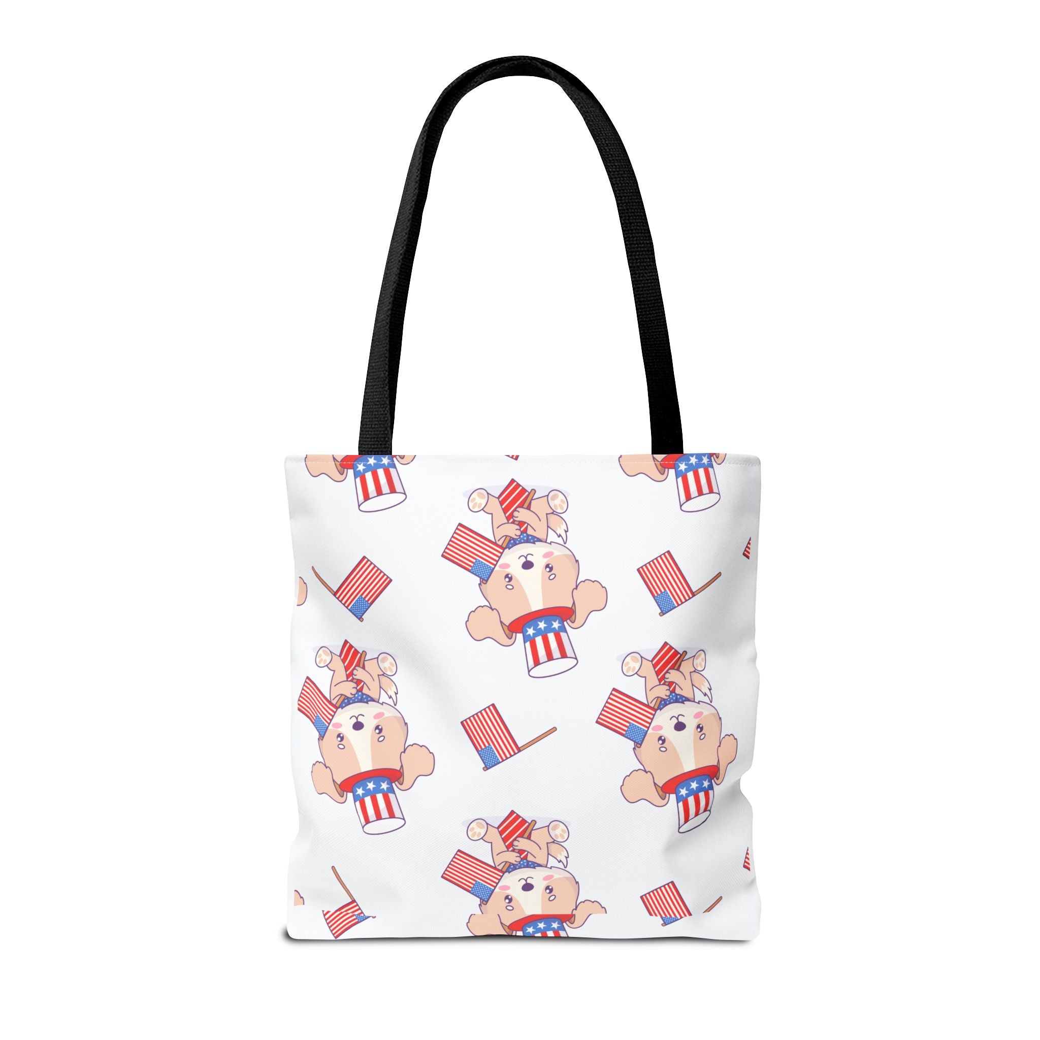 Patriotic Tote Bag - American Flag Eagle Design | Proud Made in America Tote