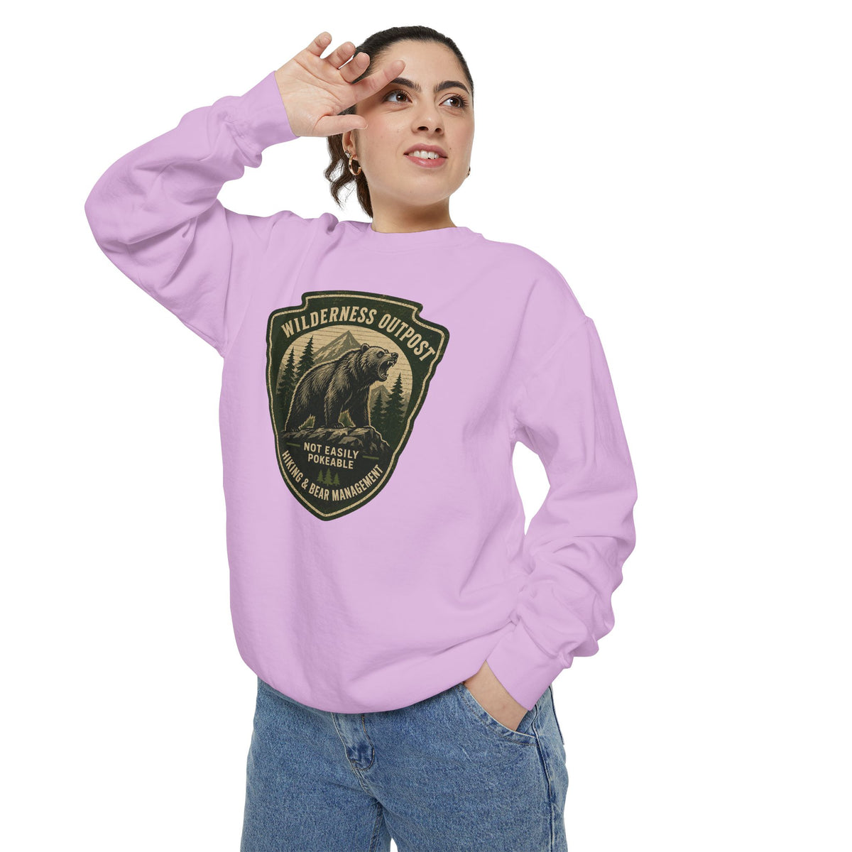 Wilderness Outfitters Bear Patch Sweatshirt — Outdoor Camping Crewneck