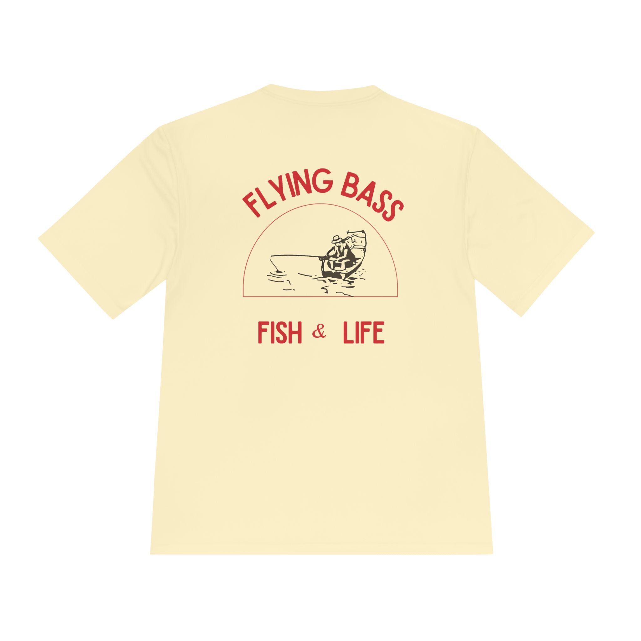 Fishing Tee — "Flying Bass" Fish & Life Moisture‑Wicking Shirt