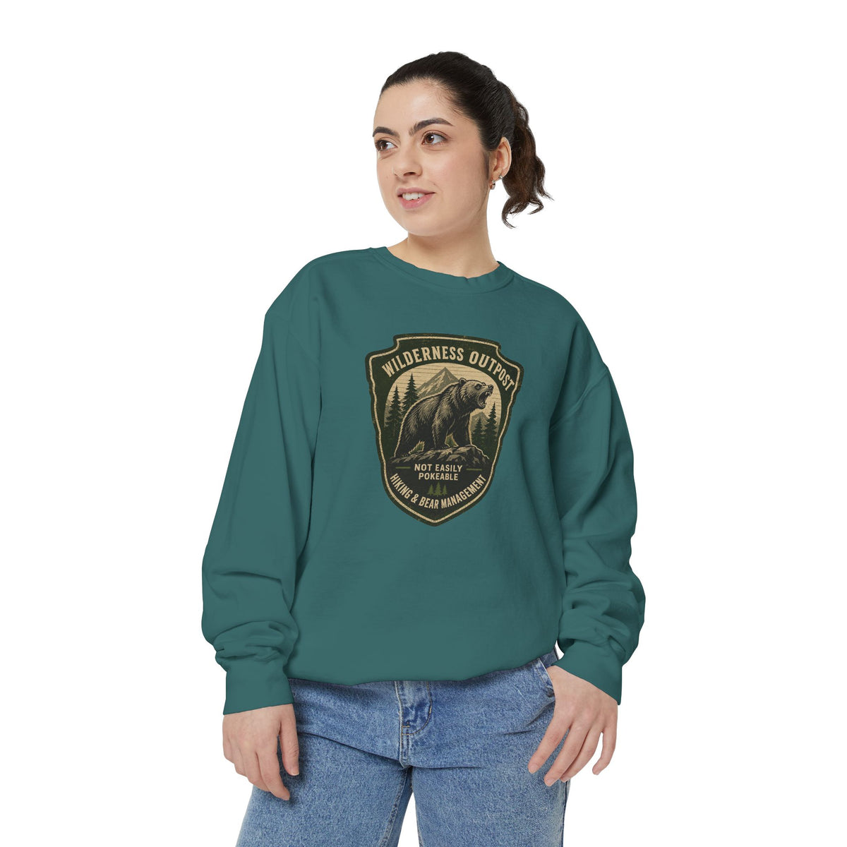 Wilderness Outfitters Bear Patch Sweatshirt — Outdoor Camping Crewneck