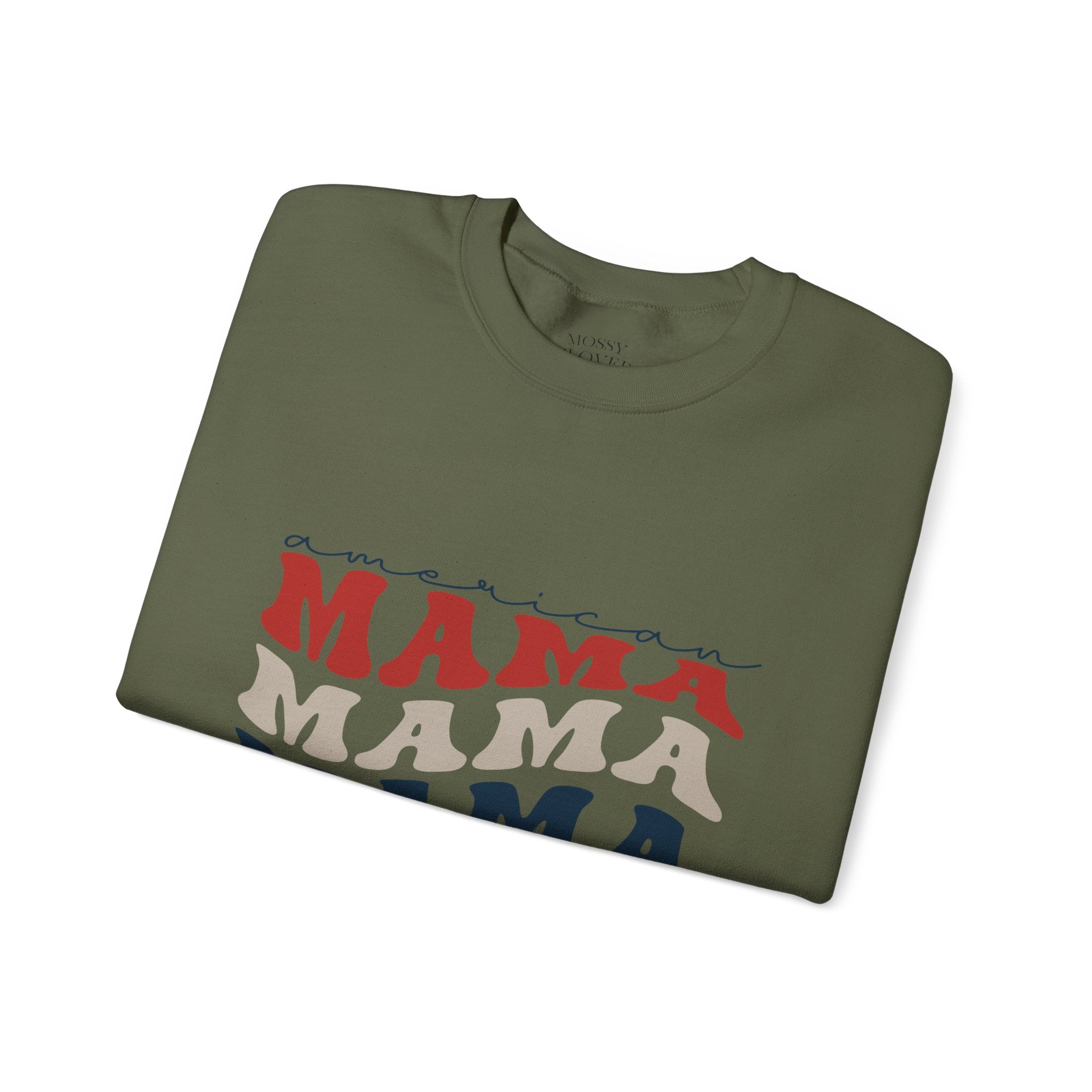 Mama Crewneck Sweatshirt — Vintage American Mama Graphic Pullover