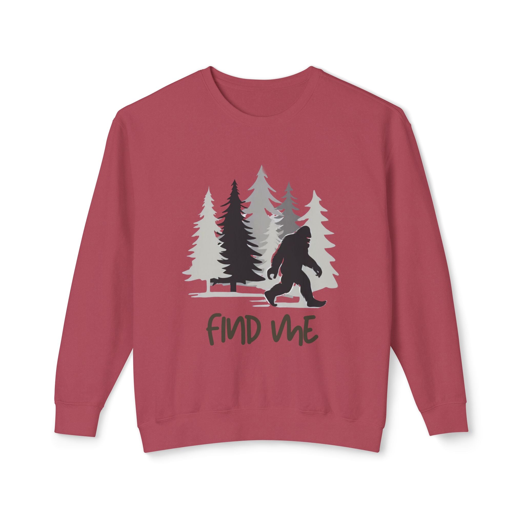 Find Me Sweatshirt — Bigfoot Sasquatch Graphic Crewneck