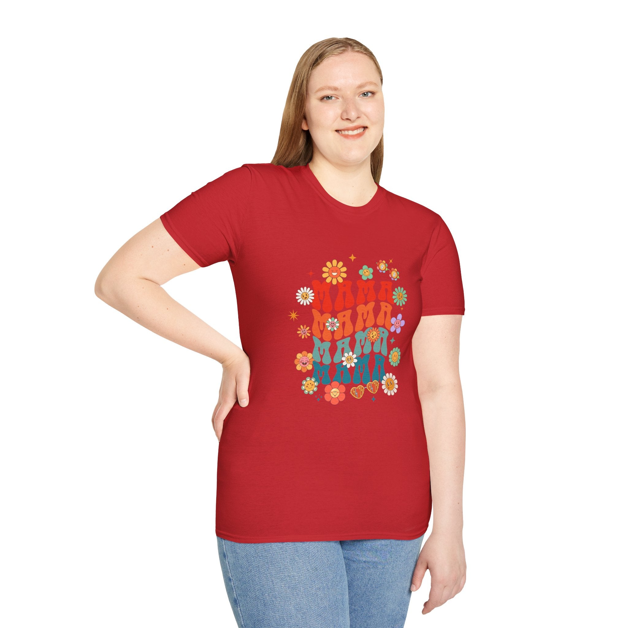 Mama Retro Floral Tee — Vintage 70s-Inspired Mother's Day T-Shirt