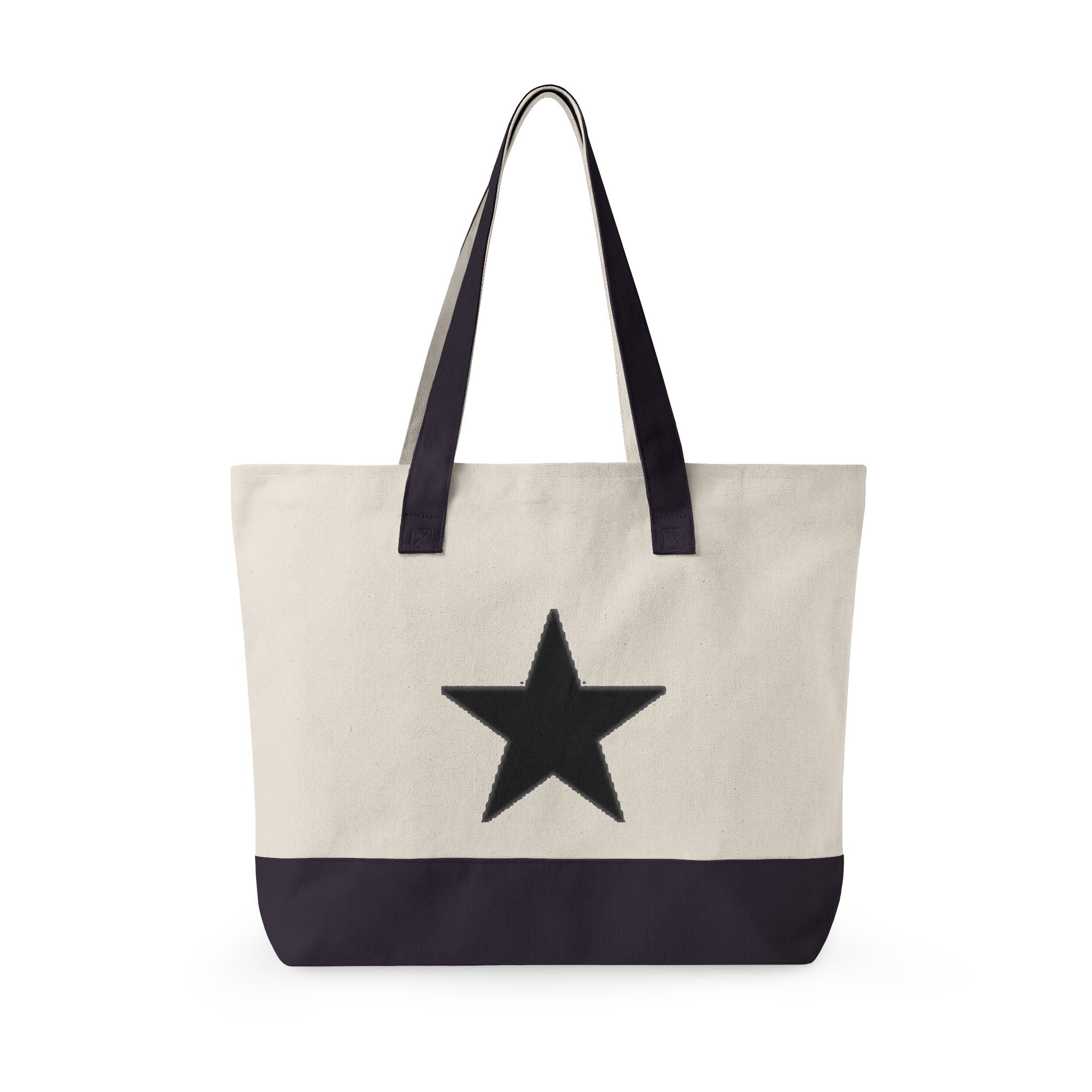 'Mom' Quilted Zippered Canvas Tote Bag – Durable Mom Bag for Mother's Day