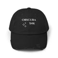 Obscura Ink Distressed Baseball Cap — Name Logo