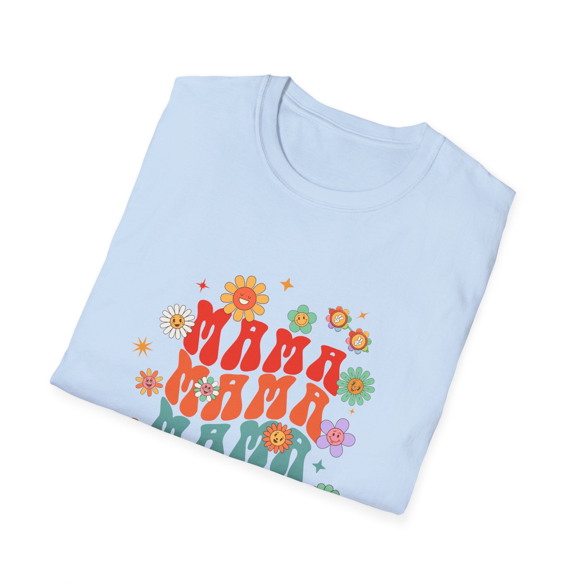 Mama Retro Floral Tee — Vintage 70s-Inspired Mother's Day T-Shirt