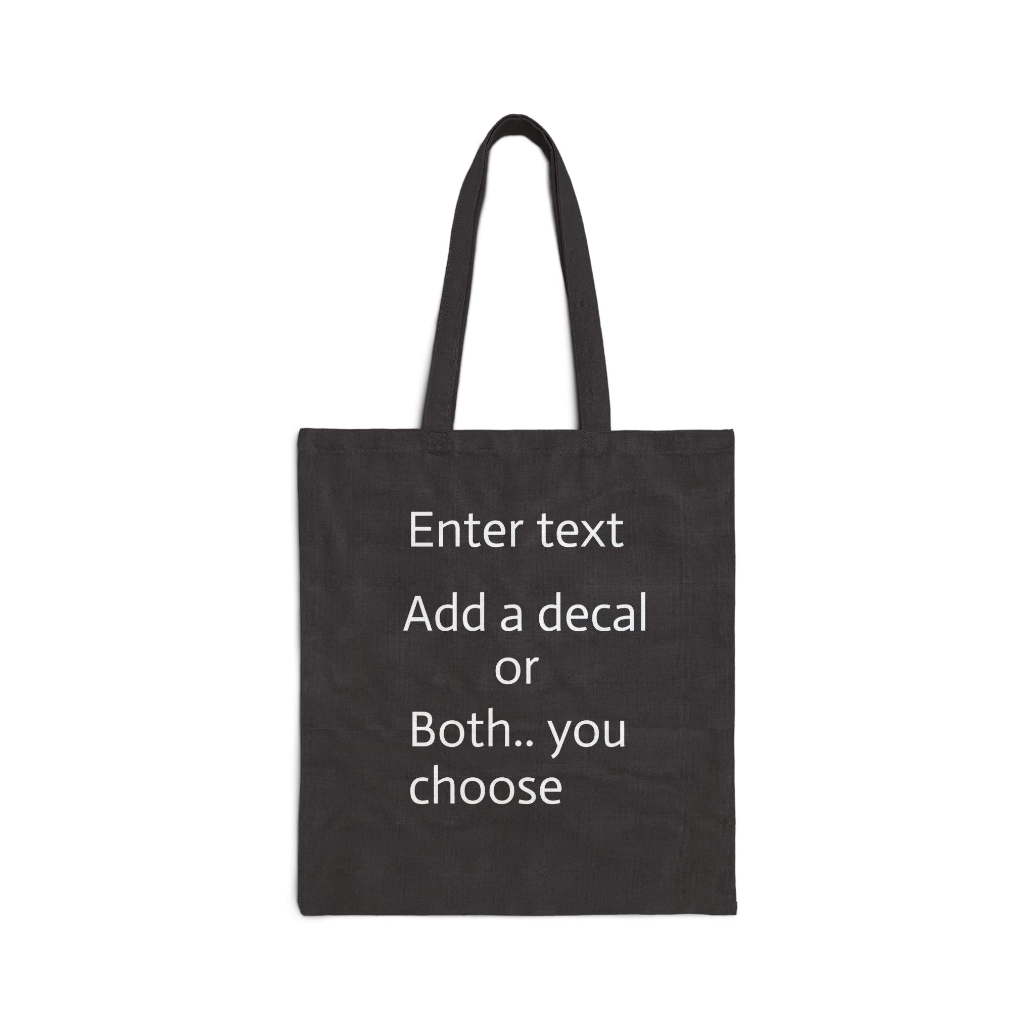 Canvas Tote Bag — Customizable Natural Cotton Tote (Add Text or Decal)